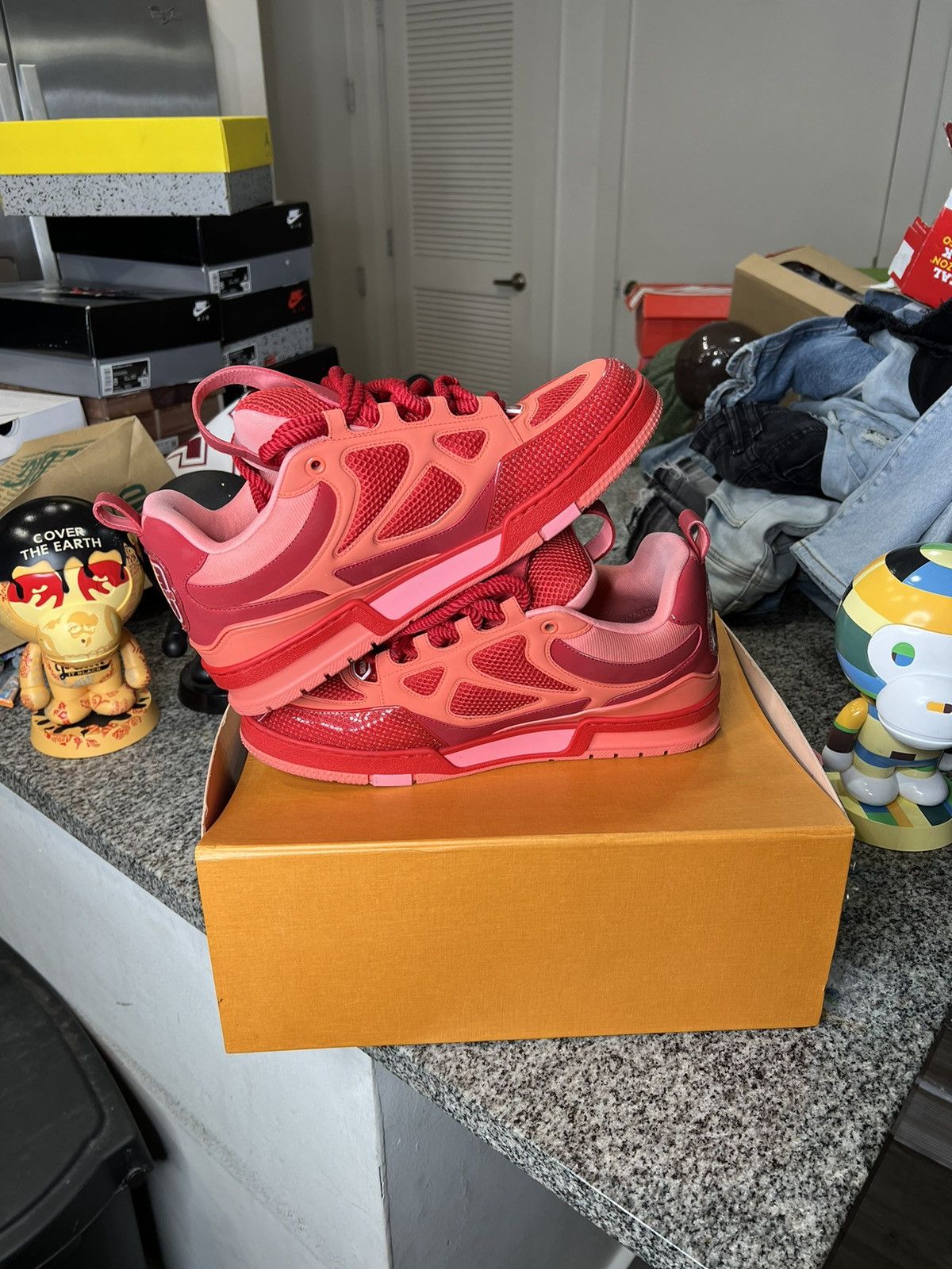 Louis Vuitton Lv Skate Sneaker ‘Red’ Size US 12 / EU 45 - 6 Thumbnail