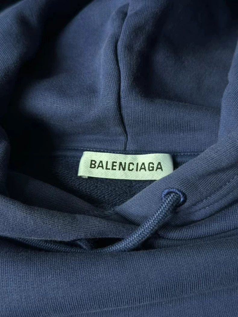 Balenciaga Balenciaga Blue Letter Hoodie Size US S / EU 44-46 / 1 - 4 Thumbnail