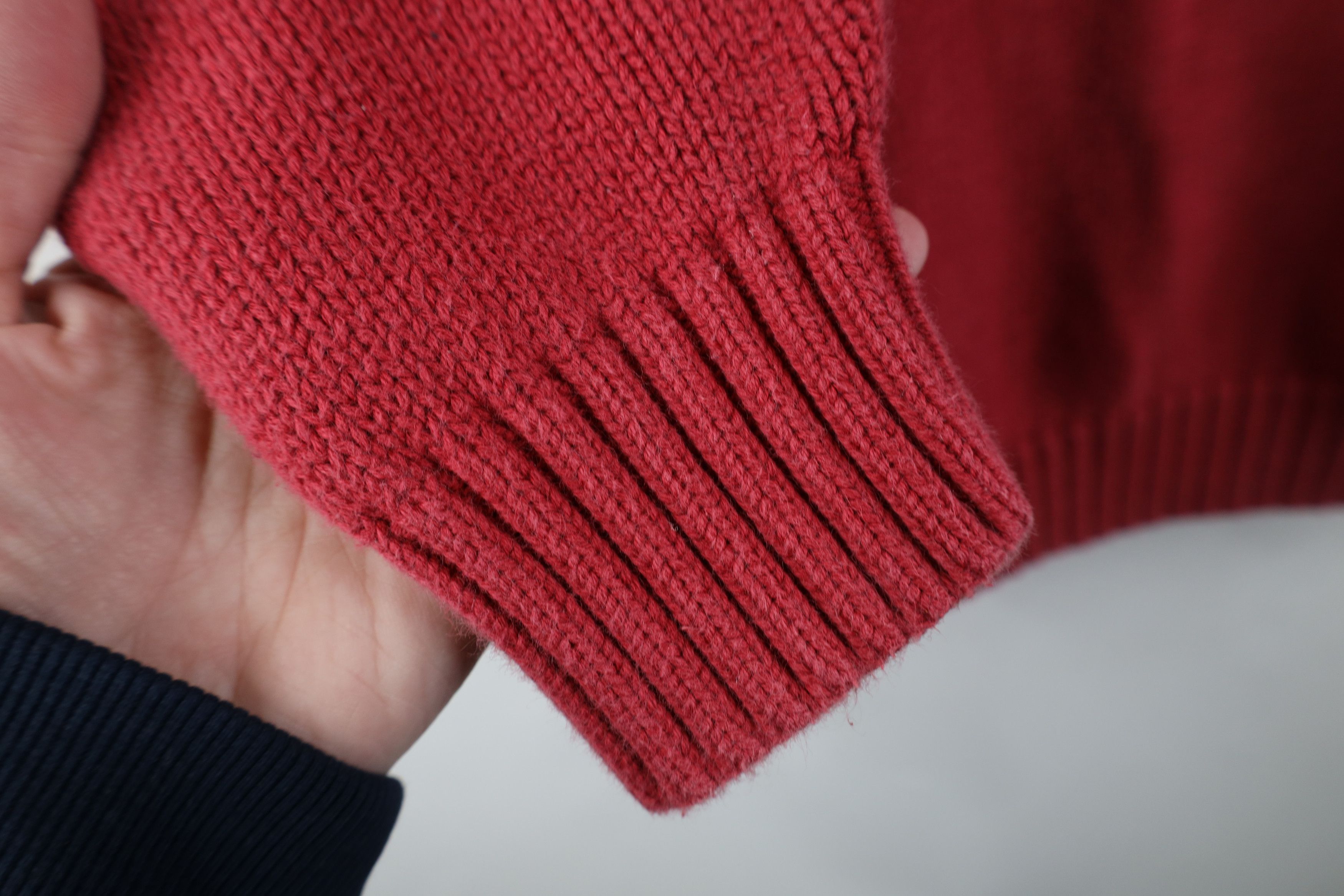 Lands' End Vintage 90s Lands End Cotton Ribbed Knit Sweater Red Japan Size XL / US 12-14 / IT 48-50 - 6 Thumbnail