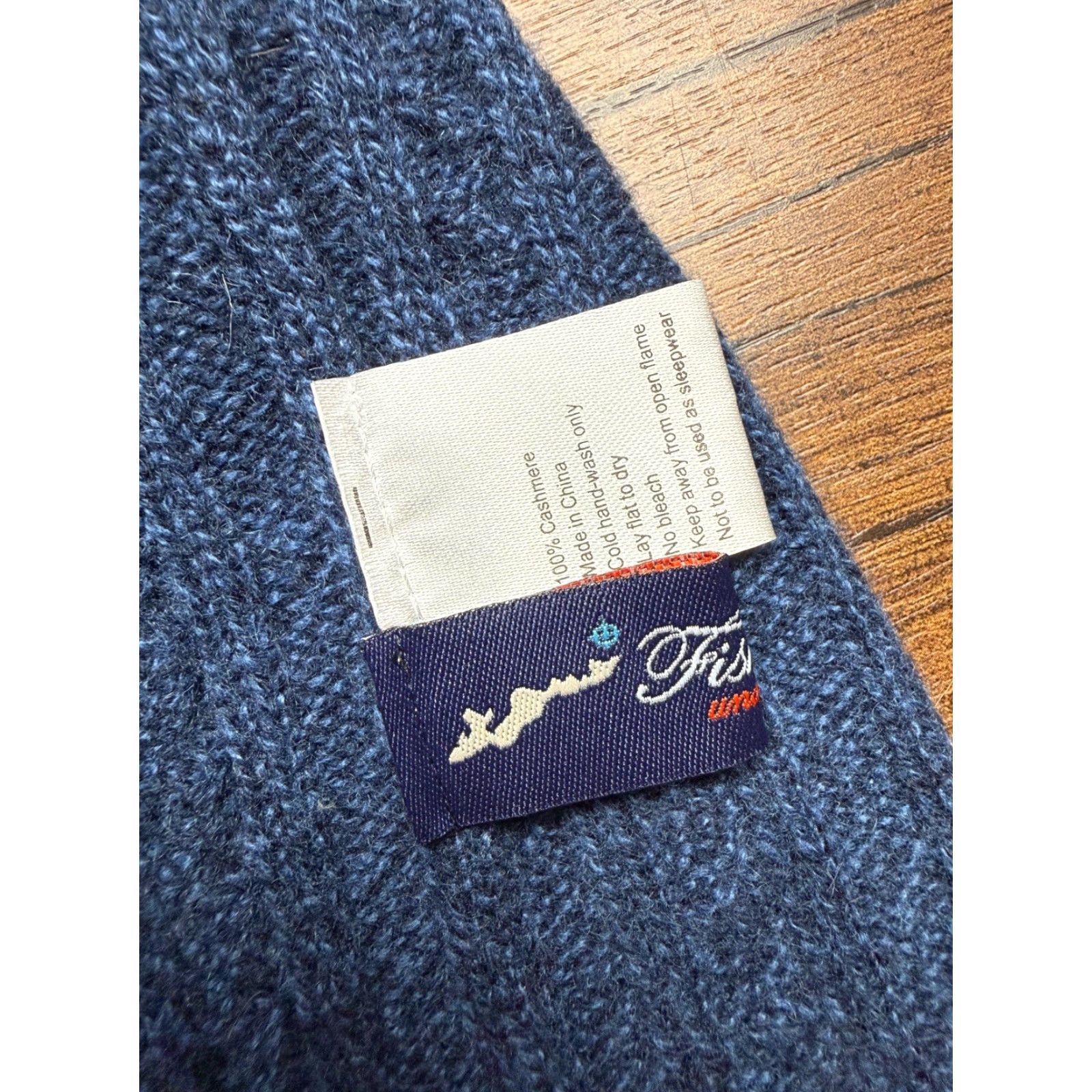Vintage FISHERS FINERY 100% Cashmere Cable Knit Beanie Hat Women's One Size Winter Blue Navy Beanie Womens One Size Cashmere Knit Hat Winter Size ONE SIZE - 4 Thumbnail