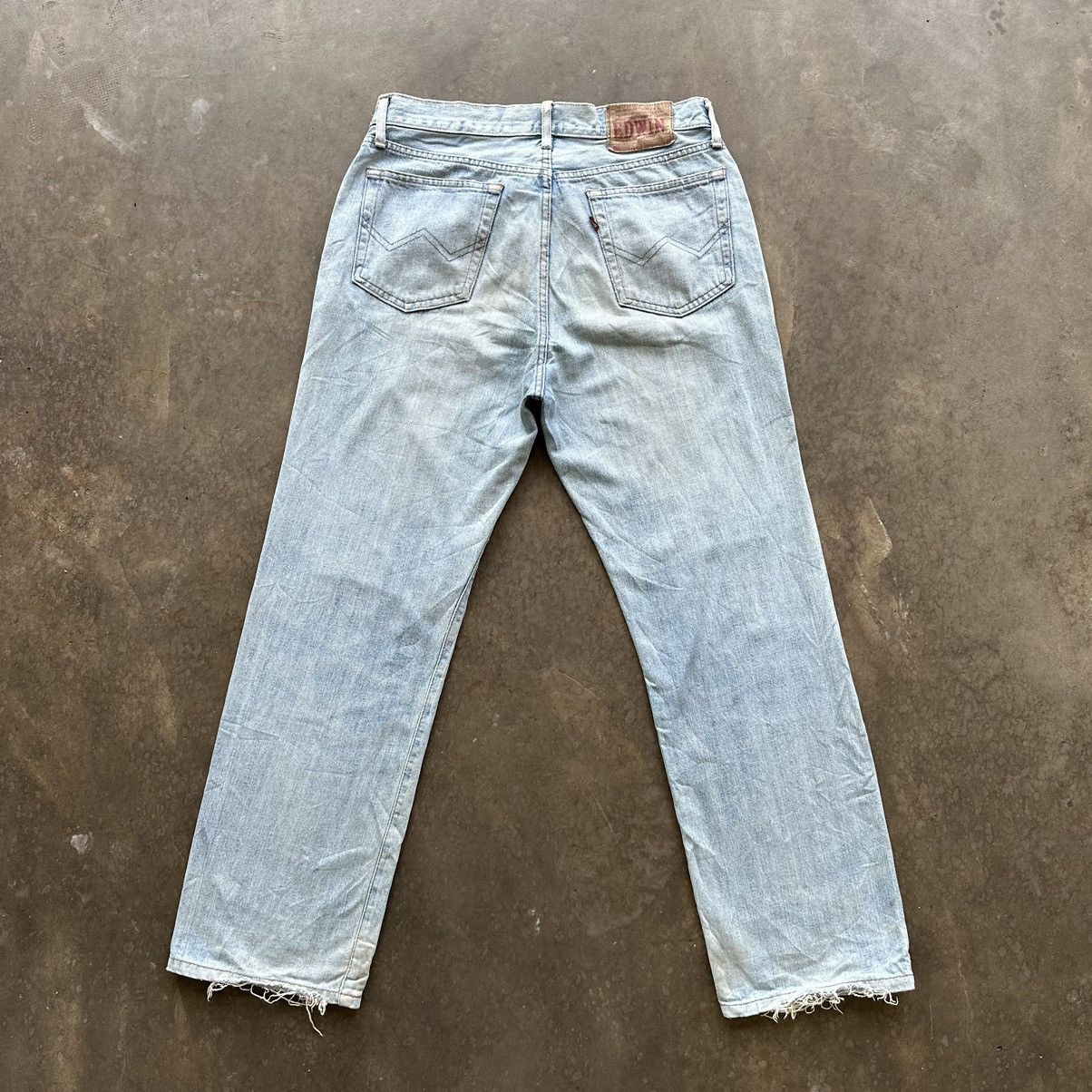 Japanese Brand Vintage Edwin Lightwash Distressed Faded Denim Jean Pant W31 Size US 31 - 10 Thumbnail
