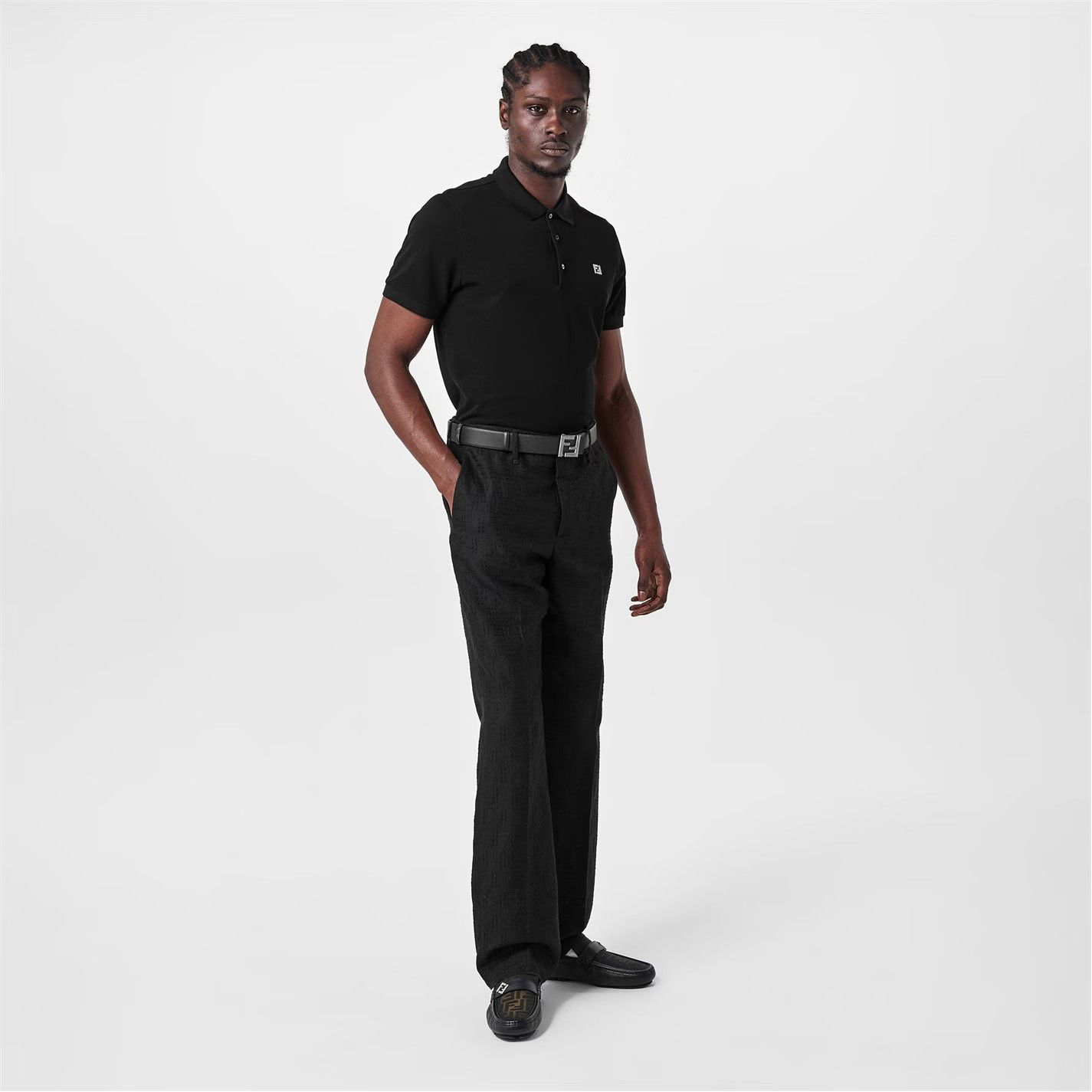 Fendi o1g2r1mq0426 Short Sleeve Polo Shirt in Black Size US M / EU 48-50 / 2 - 6 Thumbnail