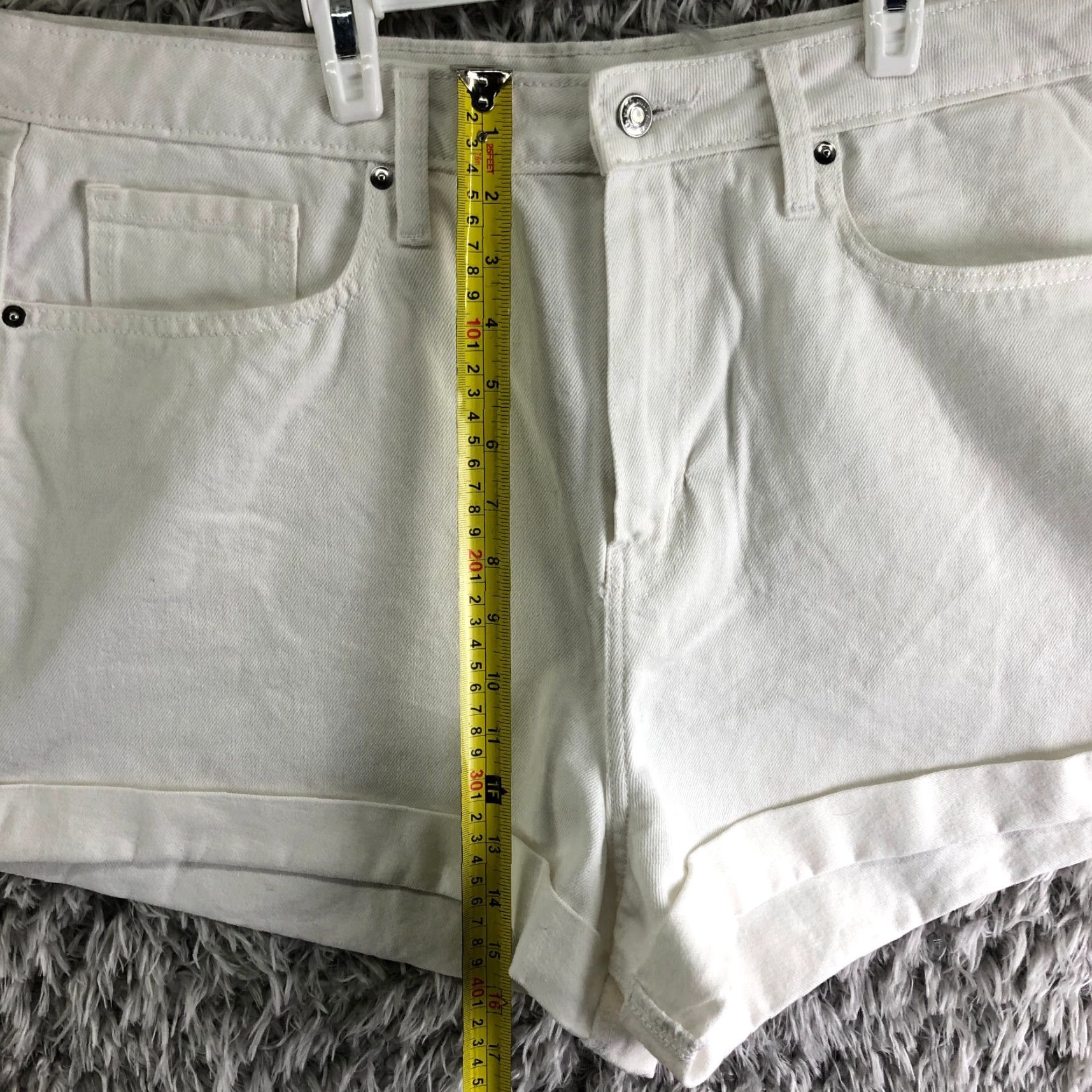 Vintage Wild Fable Highest Rise Womens Shorts Size 18 White Denim Jean Shorts Size 40" / US 18 - 3 Thumbnail
