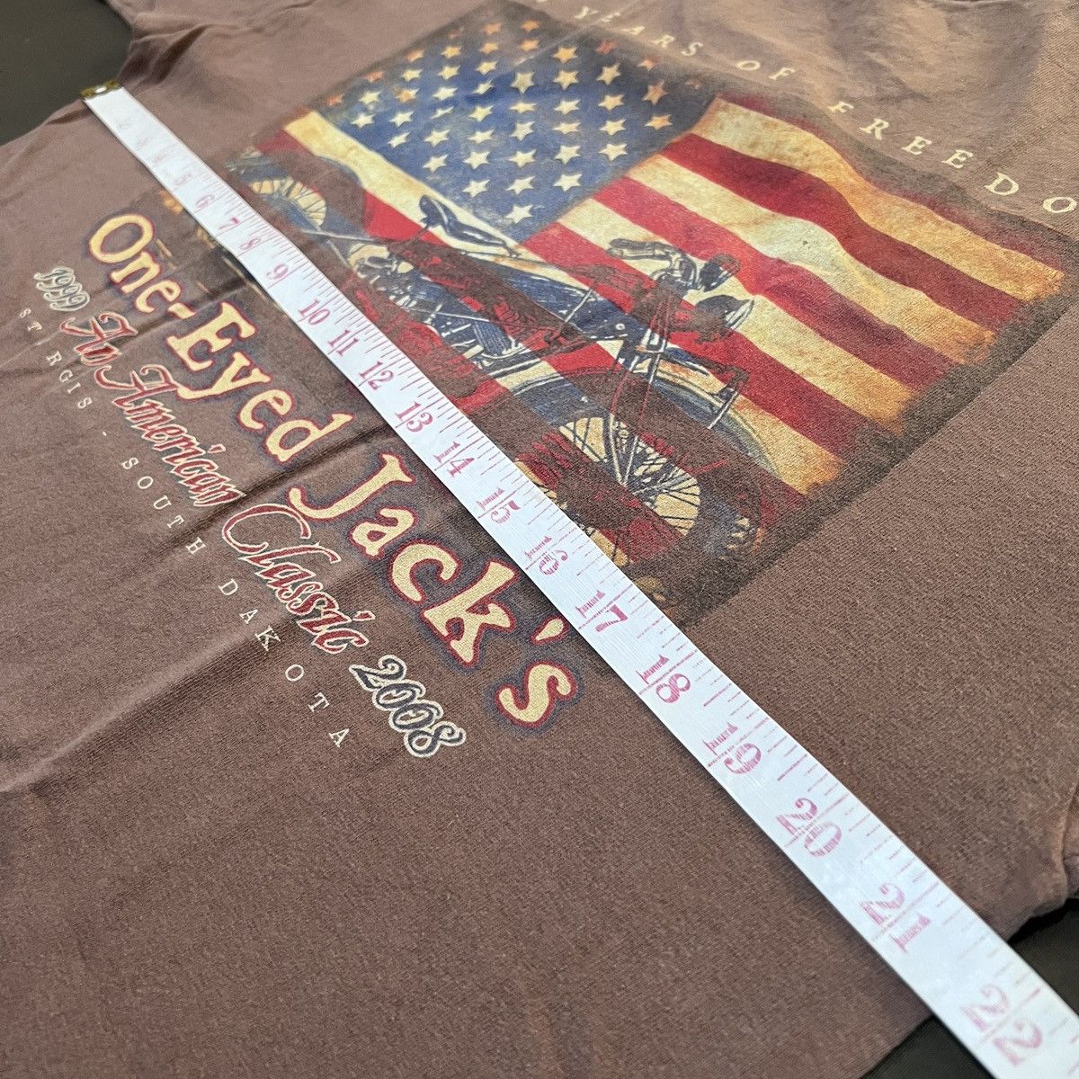 Harley Davidson × Vintage Vintage Y2K Sturgis An American Classic Promo Tee Faded Size US L / EU 52-54 / 3 - 7 Thumbnail