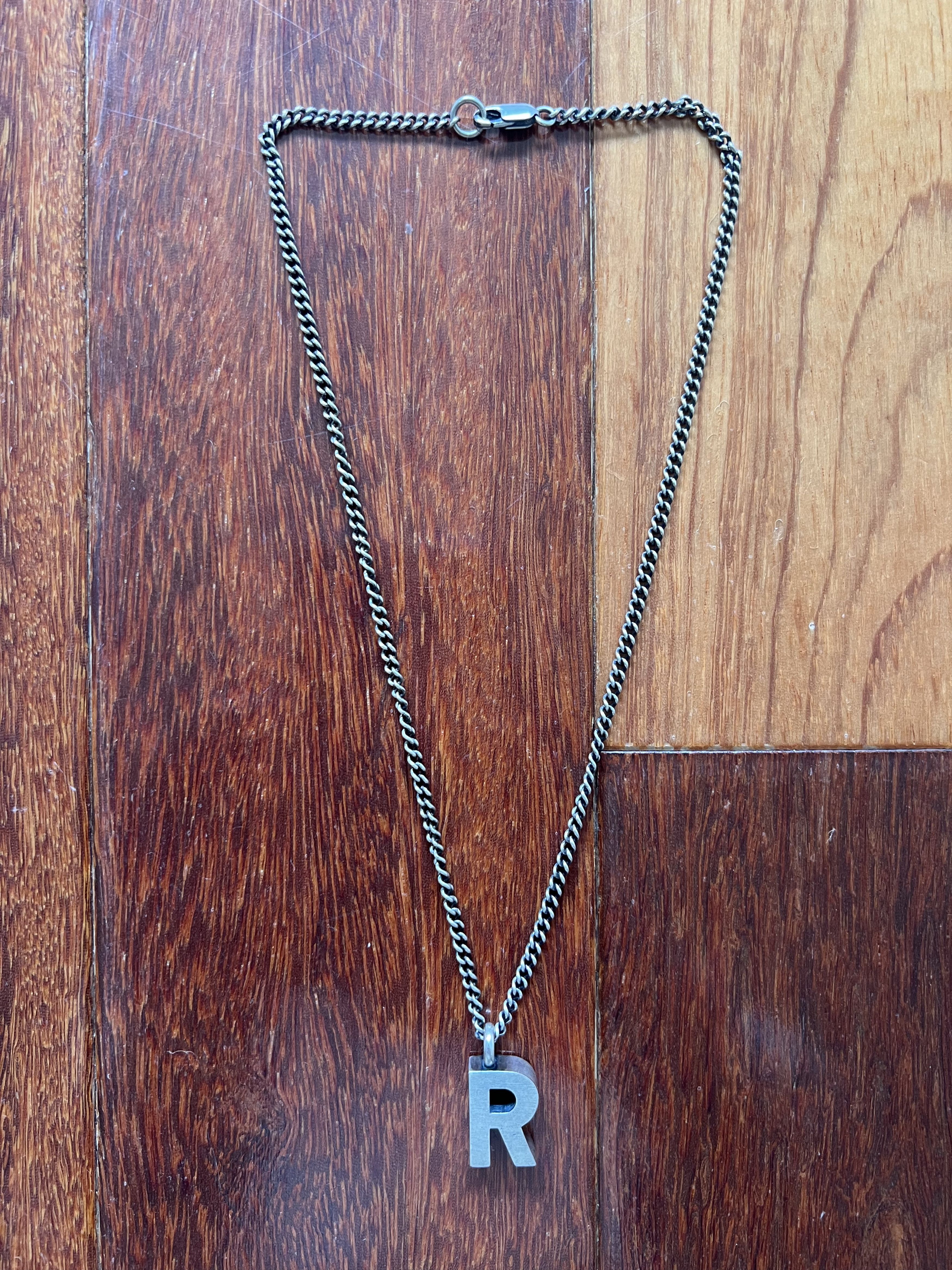 Raf Simons 💚 Raf Simons Redux Silver Necklace With R Pendant NEW Size ONE SIZE - 3 Thumbnail