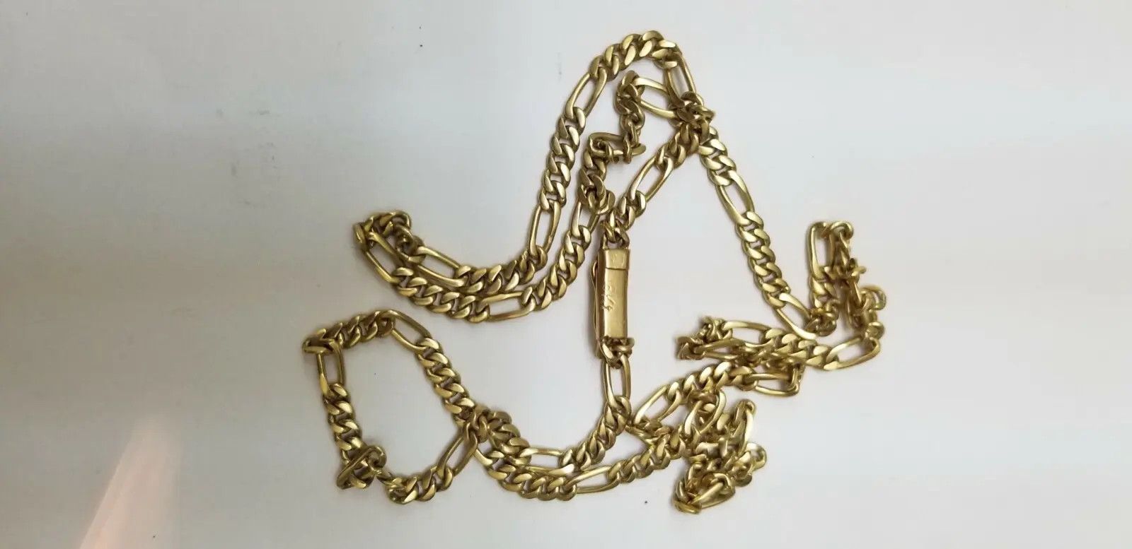 Other High End Jewelry! Estate 18k Gold Figaro Necklace 23",21gr Size ONE SIZE - 1 Thumbnail