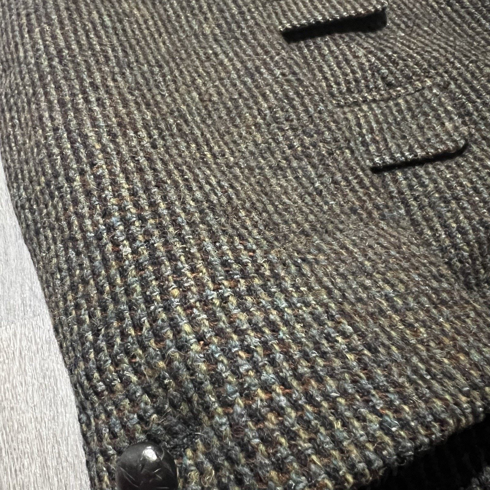 Vintage VTG Harris Tweed Dunn & Co Fleck Barleycorn Wool Blazer Coat Size 44R - 7 Thumbnail