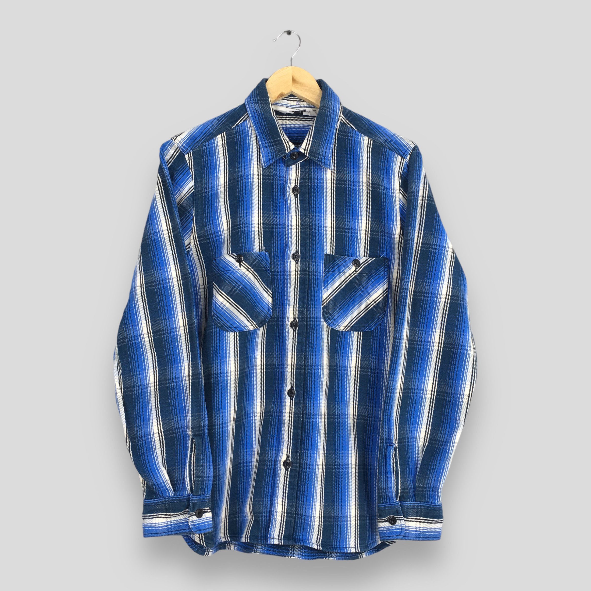 BEAUTY&YOUTH × Japanese Brand × United Arrows United Arrows Japan Plaid Shadow Check Blue Flannel L Size US L / EU 52-54 / 3 - 1 Thumbnail