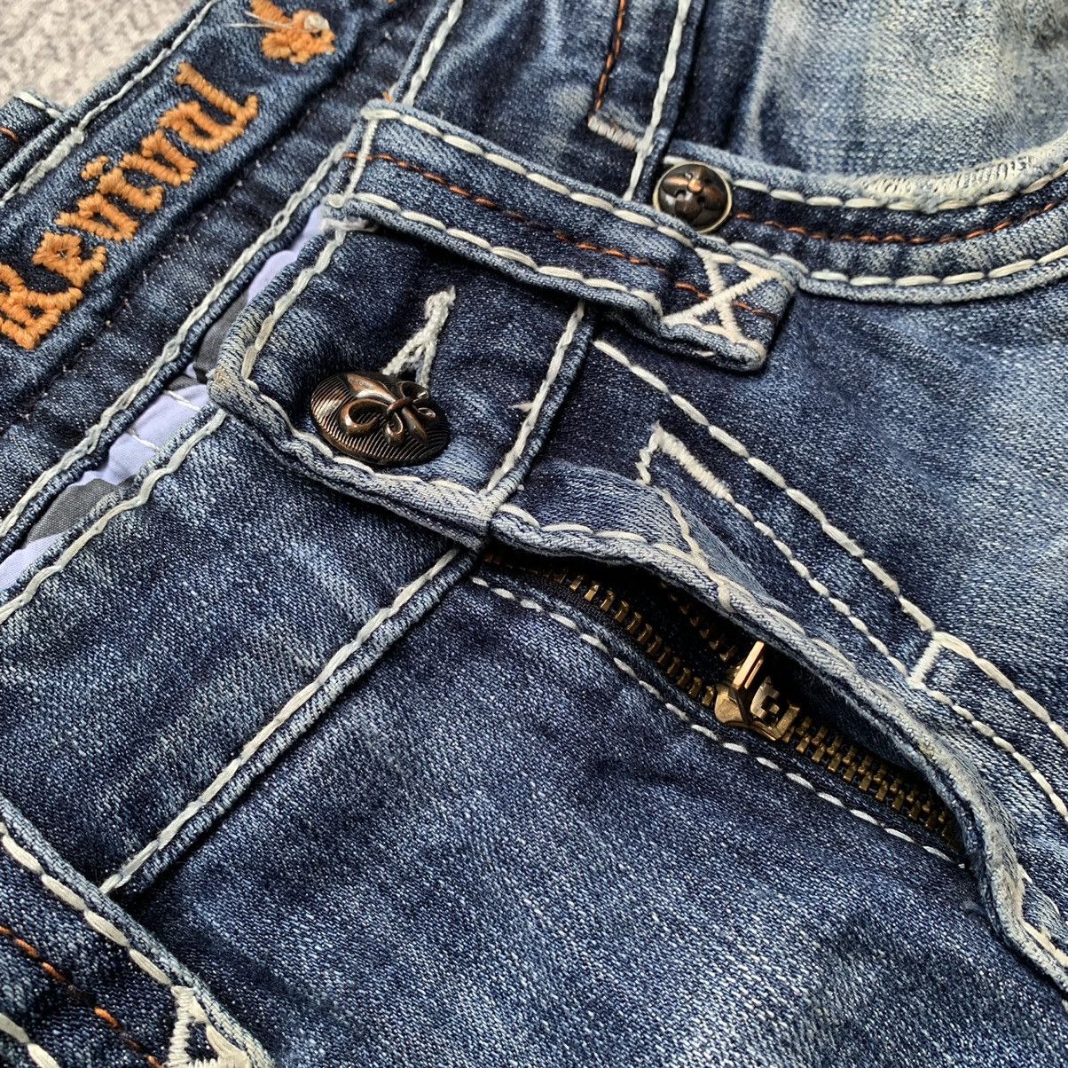 Japanese Brand Vintage Rock Revival Punk Triple Stitch Size US 33 - 4 Thumbnail