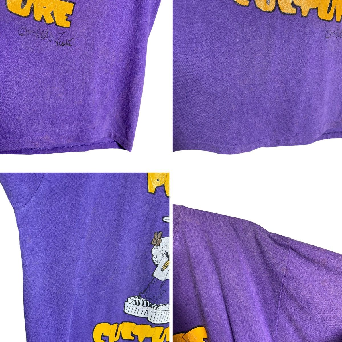 Vintage Vintage 90s Peace Culture Hiphop Graphic T-Shirt Size US XL / EU 56 / 4 - 11 Thumbnail