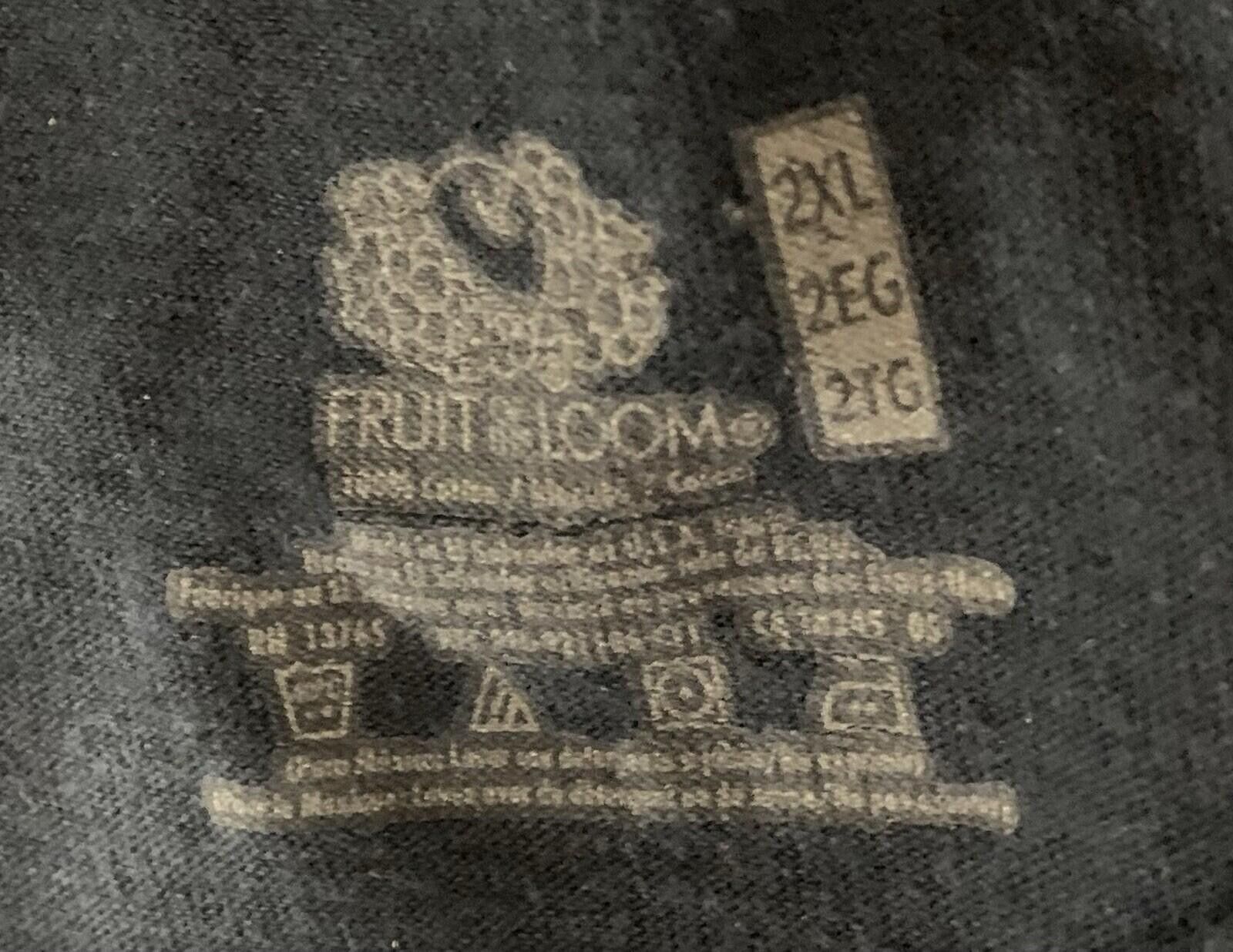Fruit Of The Loom Men's 2XL Black 100% Cotton Fruit of the Loom T-Shirt Size US XXL / EU 58 / 5 - 5 Thumbnail