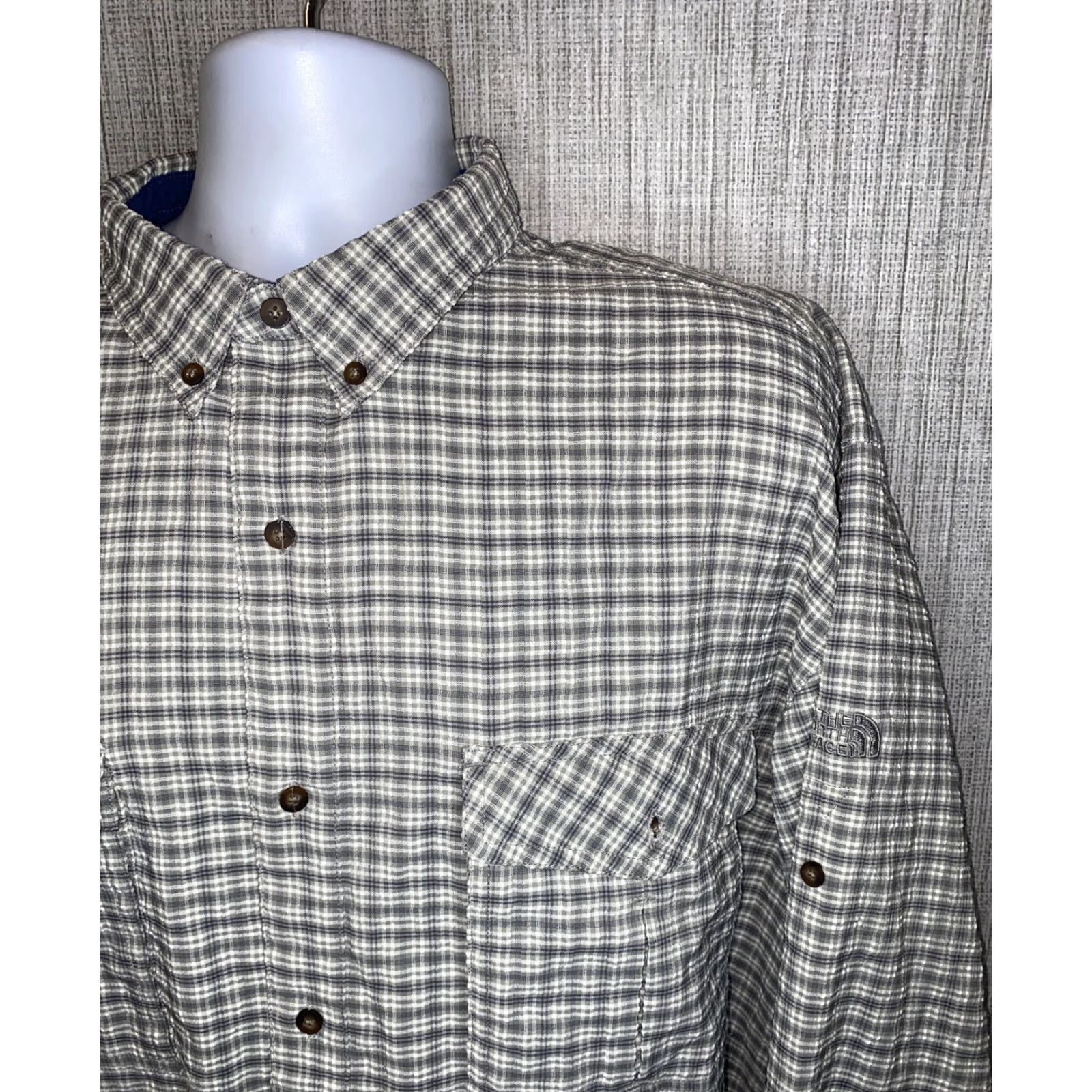 The North Face The North Face Shirt Checkered Long Sleeve Button Front Gray XL Men Regular Size XL Size US XL / EU 56 / 4 - 2 Thumbnail