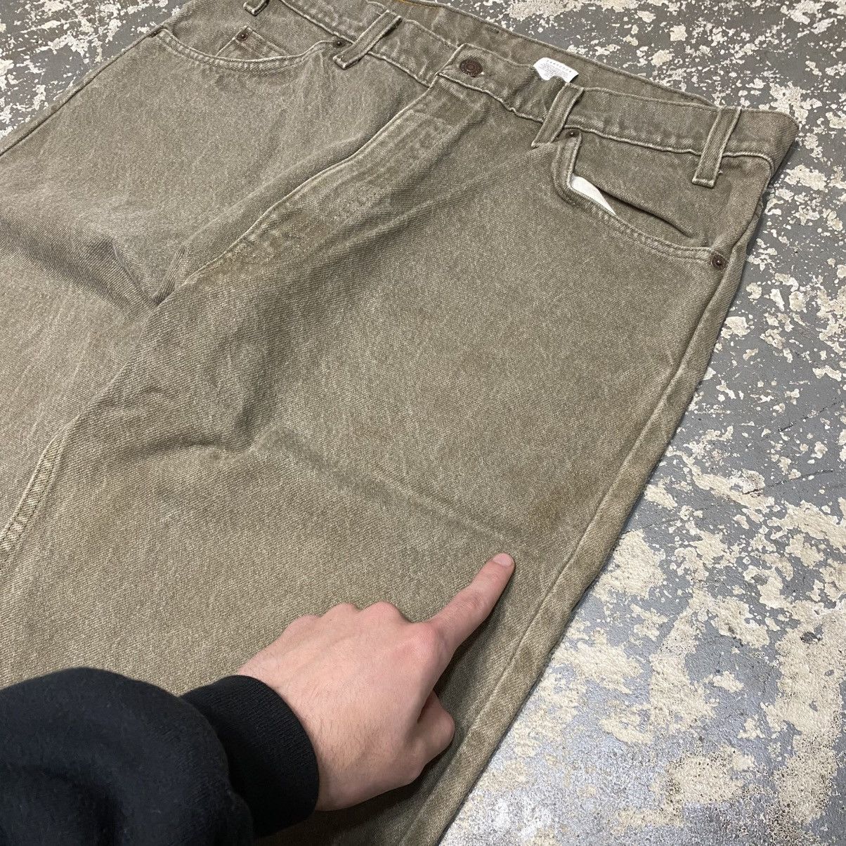 Japanese Brand × Levi's × Vintage Vintage Levi’s 550 Green/Brown Relaxed Denim Jeans USA 90s Size US 37 - 8 Thumbnail