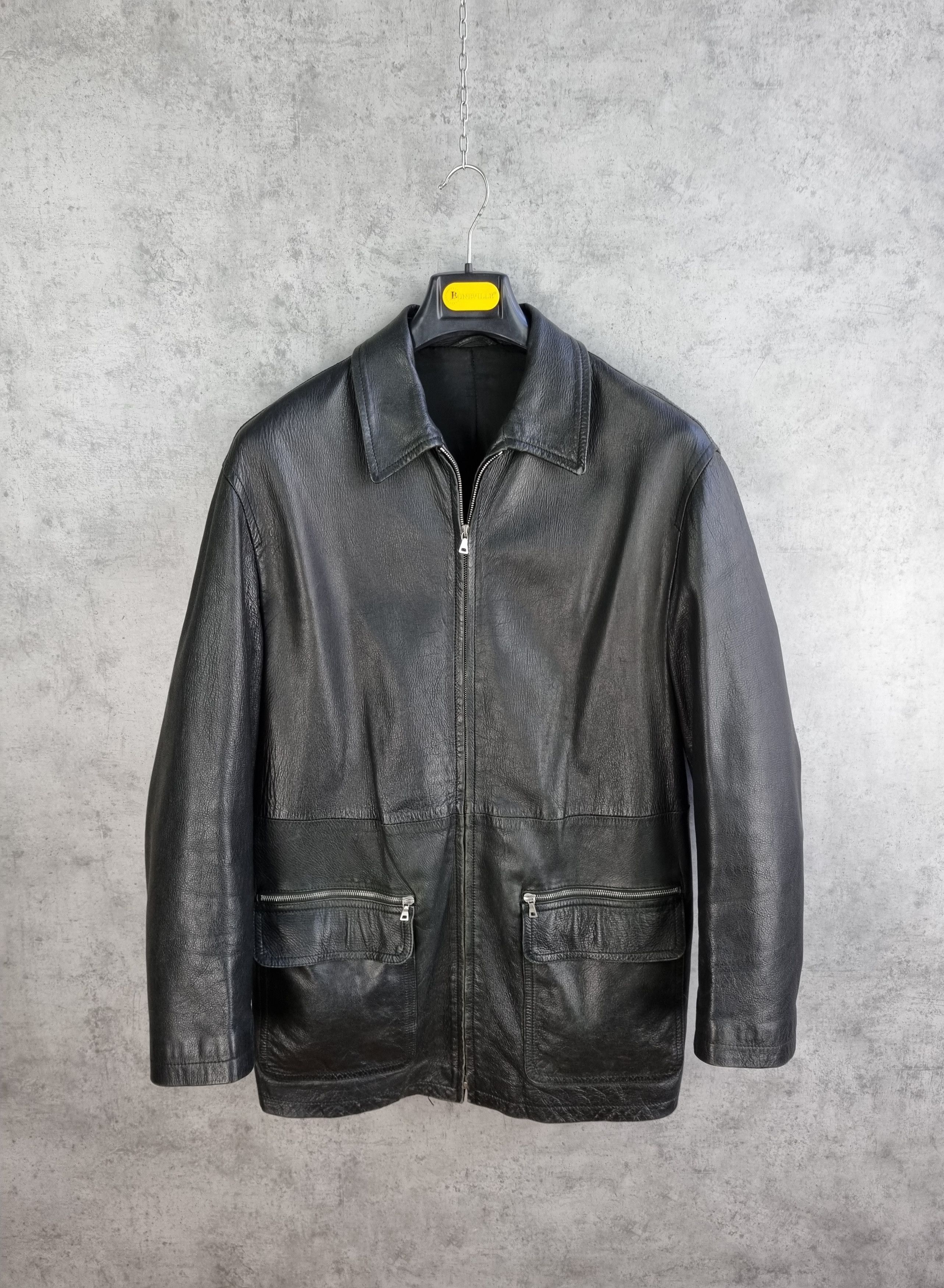 Prada × Vintage Prada Milano Leather Jacket made in Italy Size US L / EU 52-54 / 3 - 2 Thumbnail