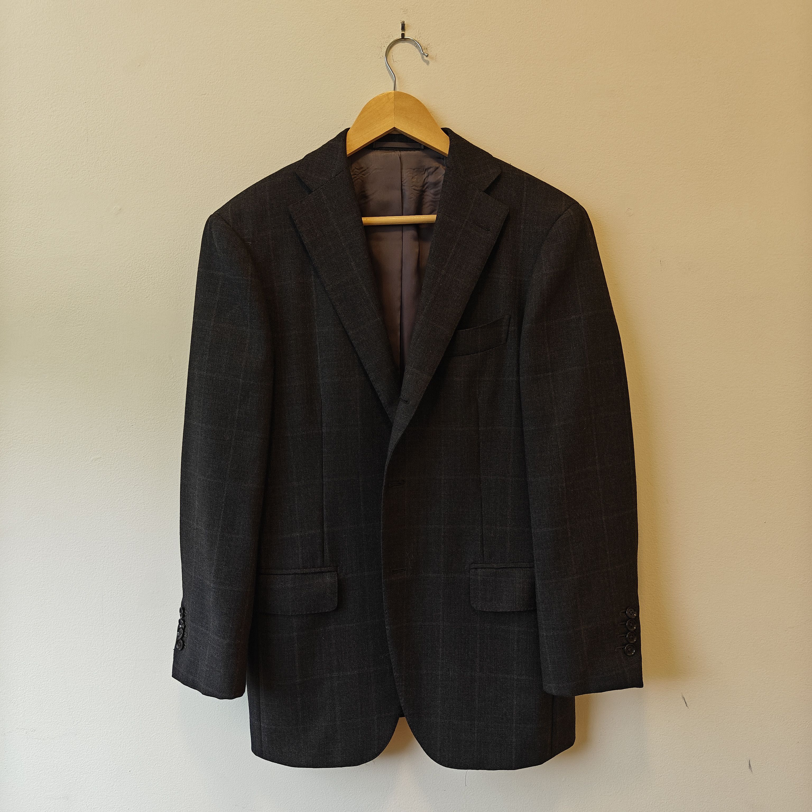 Ring Jacket Ring Jacket Grey Plaid Check Wool Blazer Made in Japan Size 46R - 2 Thumbnail
