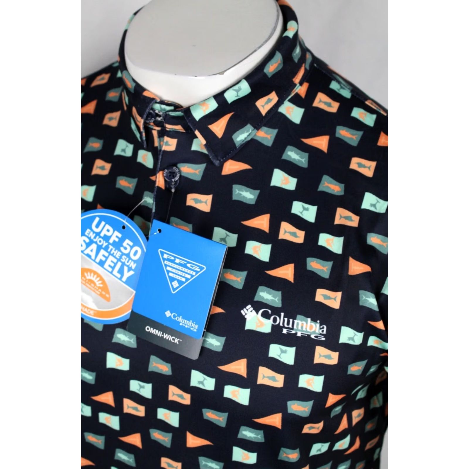 columbia pfg fish series polo Men's Terminal Tackle Flag Long Sleeve Shirt - M Designed specifically with fishing in mind Columbia PFG Polo Shirt Women