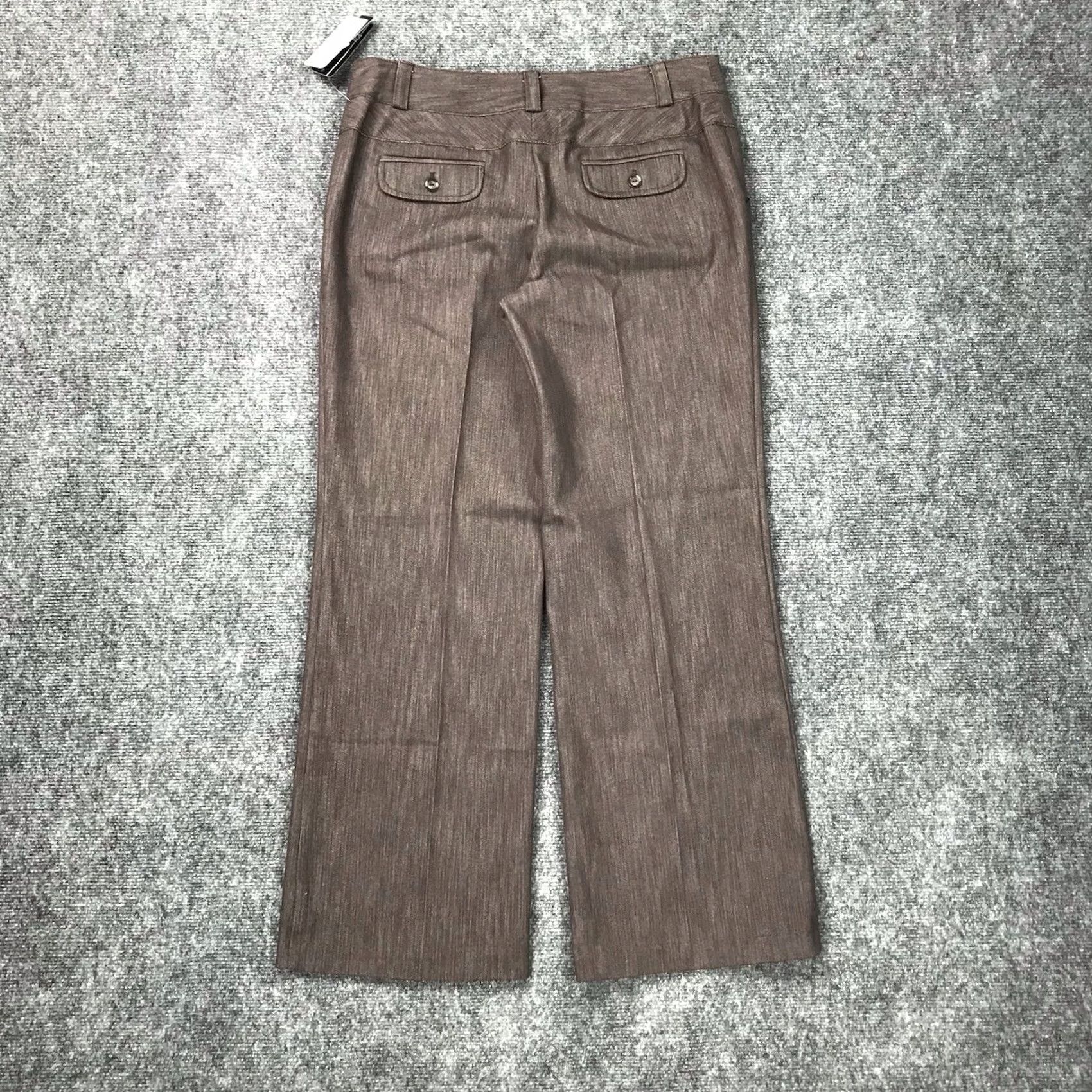 Vintage AGB Womens 10 Petite Dress Pants Brown Stretch Slacks 32x29 Stylish Size 32" / US 10 / IT 46 - 3 Thumbnail