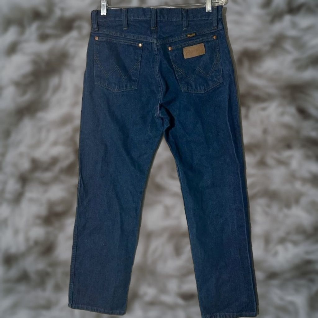 Wrangler VINTAGE Wrangler Western Cowboy Straight Leg Blue Denim Jeans Men 30x30 Jeans Mens Blue Denim Wrangler Straight Leg 30x30 Wrangler Jeans Mens Size US 30 / EU 46 - 1 Thumbnail