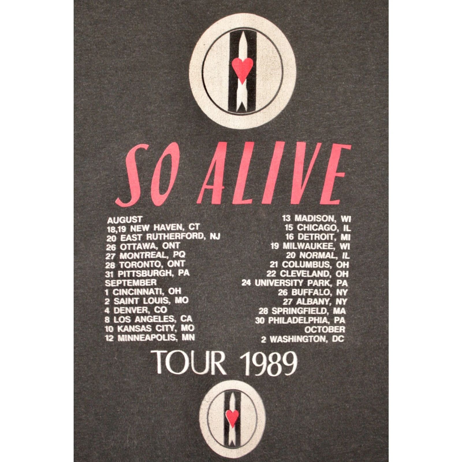 Vintage Nike T-Shirt Mens VTG 80s Love and Rockets So Alive Tour 1989 Black L 1980s Graphic Tee All Size US L / EU 52-54 / 3 - 4 Thumbnail