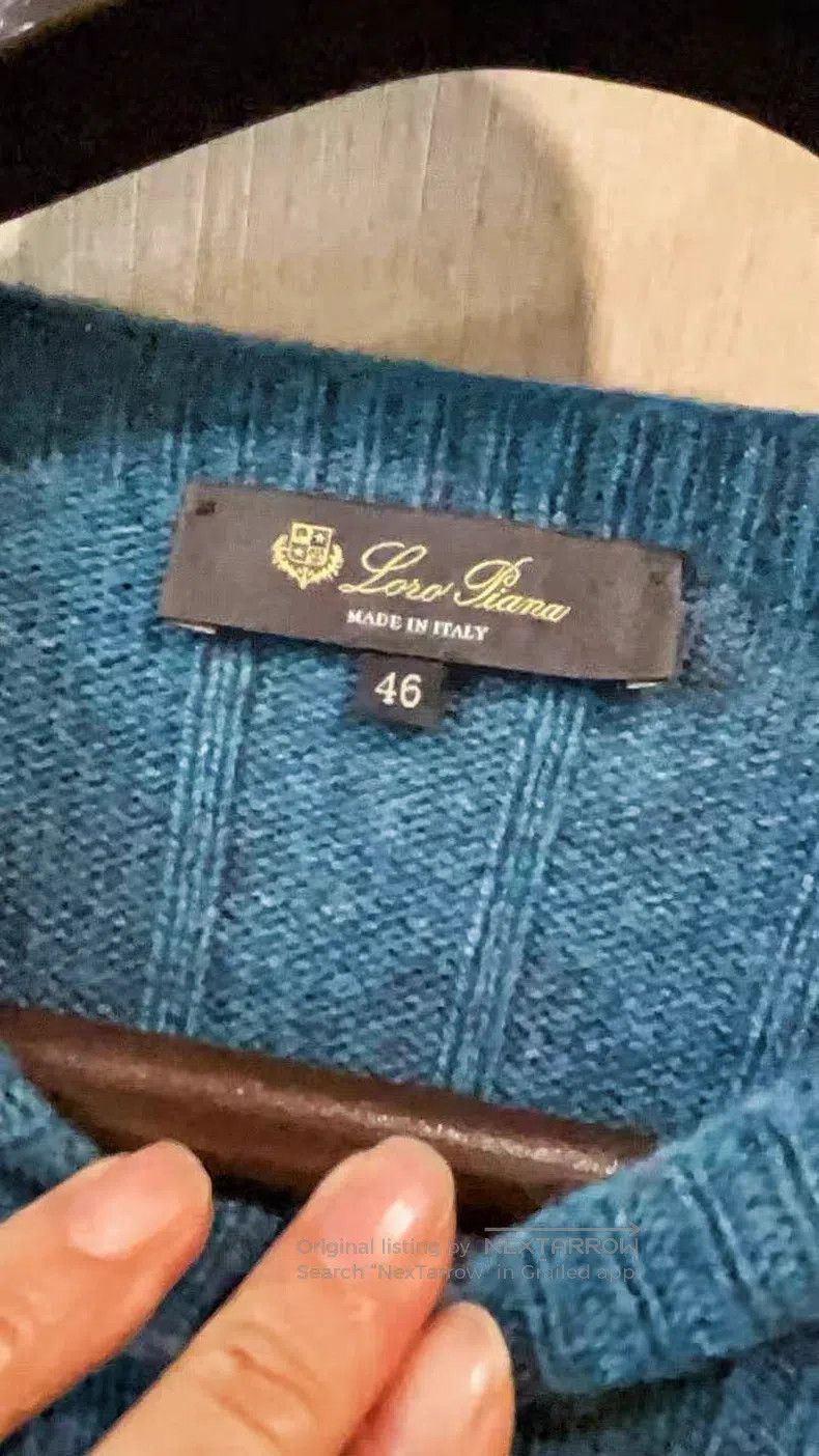 Loro Piana Loro Piana Blue, ribbed goat cashmere sweater Size M / US 6-8 / IT 42-44 - 3 Thumbnail