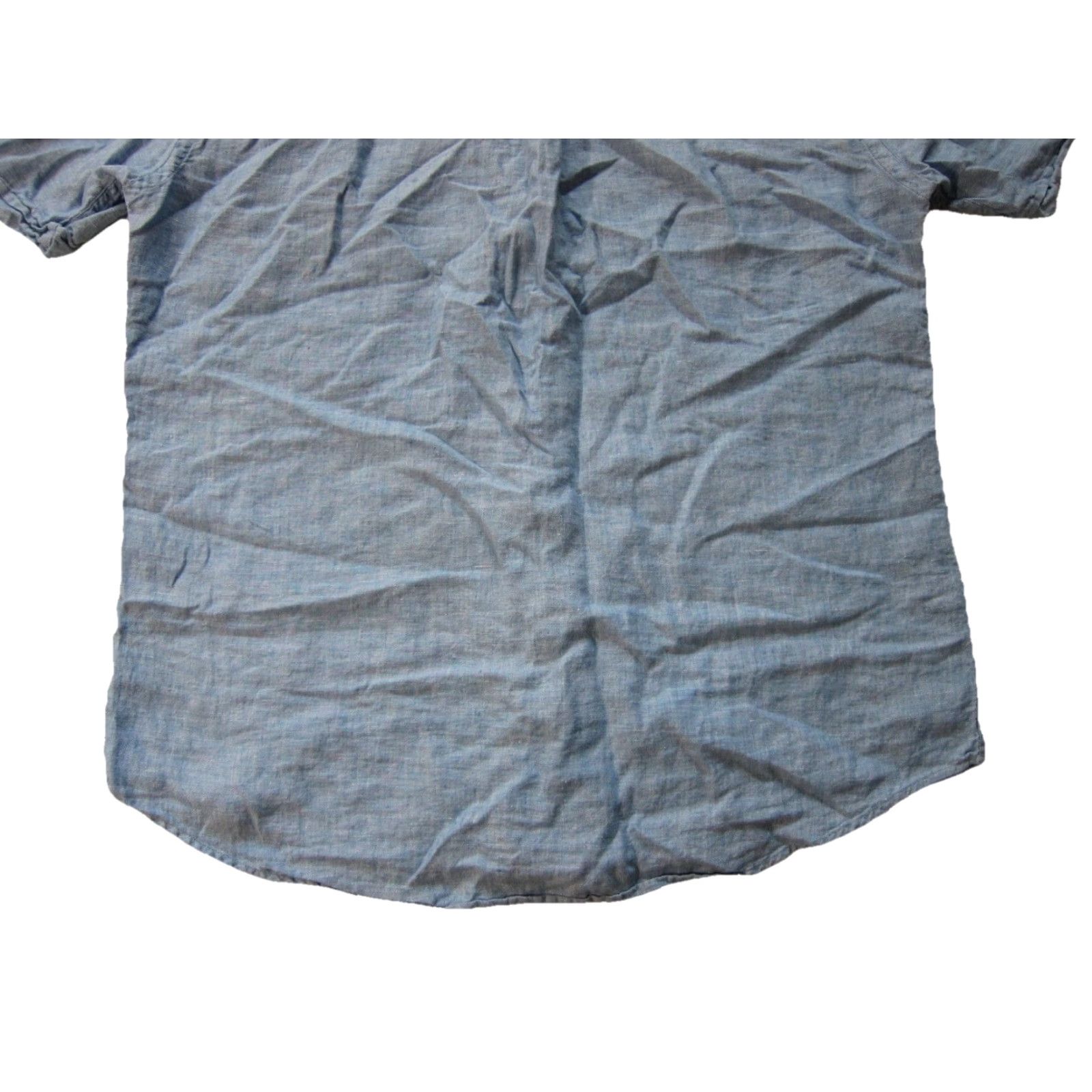 Tommy Hilfiger Tommy Hilfiger Shirt Men Large 100% Linen Chambray Blue Button Down Short Sleeve L Size US L / EU 52-54 / 3 - 6 Thumbnail