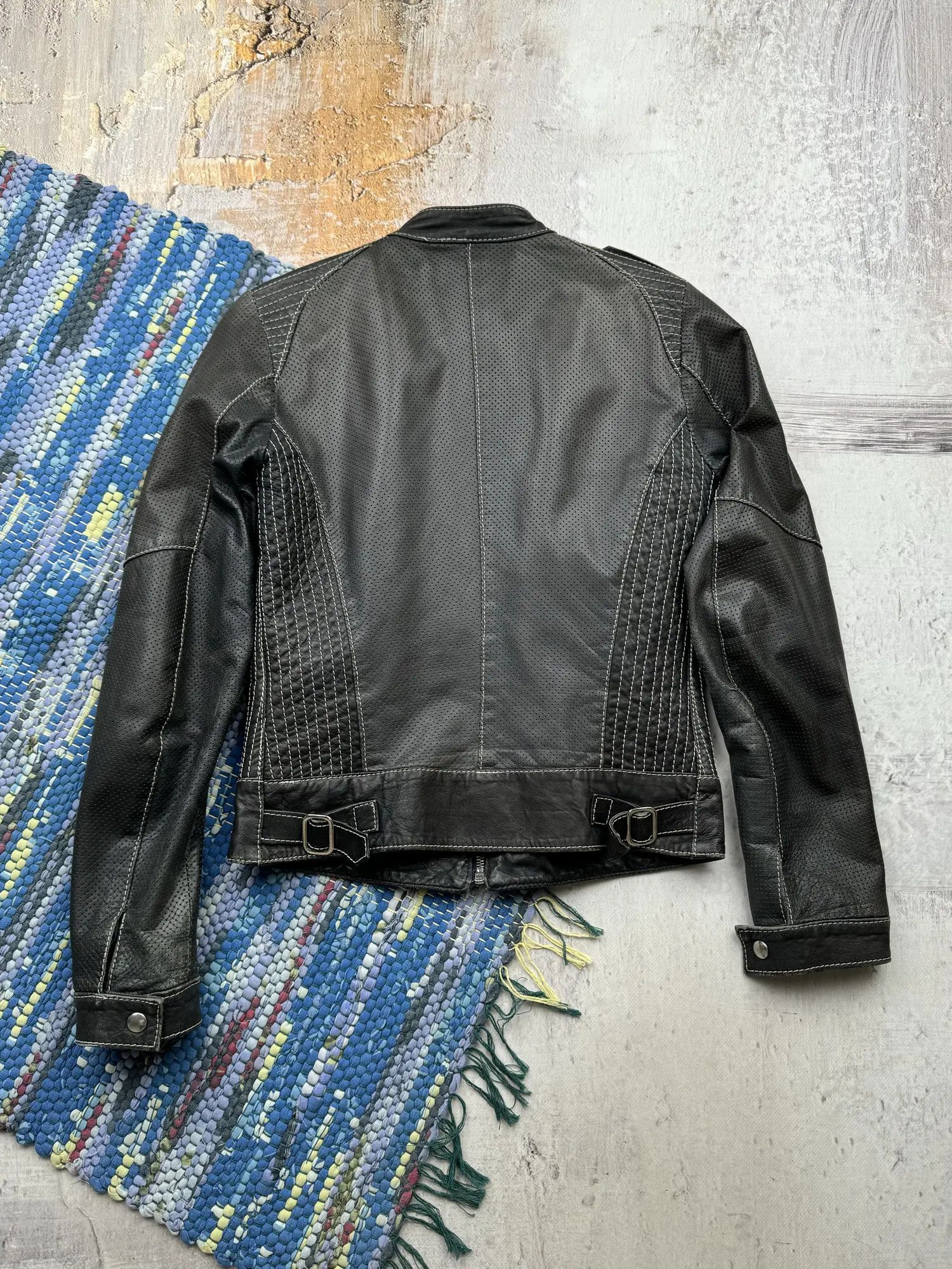 Japanese Brand Vintage Cropped Leather Jacket A418D15(15)(474) Size S / US 4 / IT 40 - 9 Thumbnail
