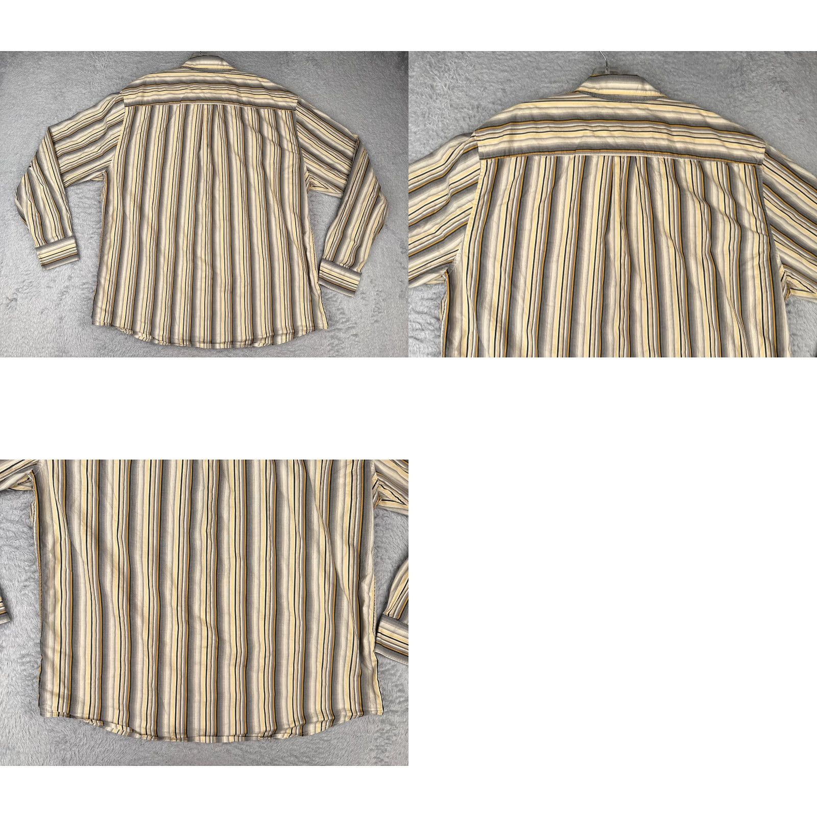 Tommy Bahama Tommy Bahama Shirt Men Extra Large Yellow Stripe Button Pima Cotton Long Sleeve Size US XL / EU 56 / 4 - 9 Thumbnail