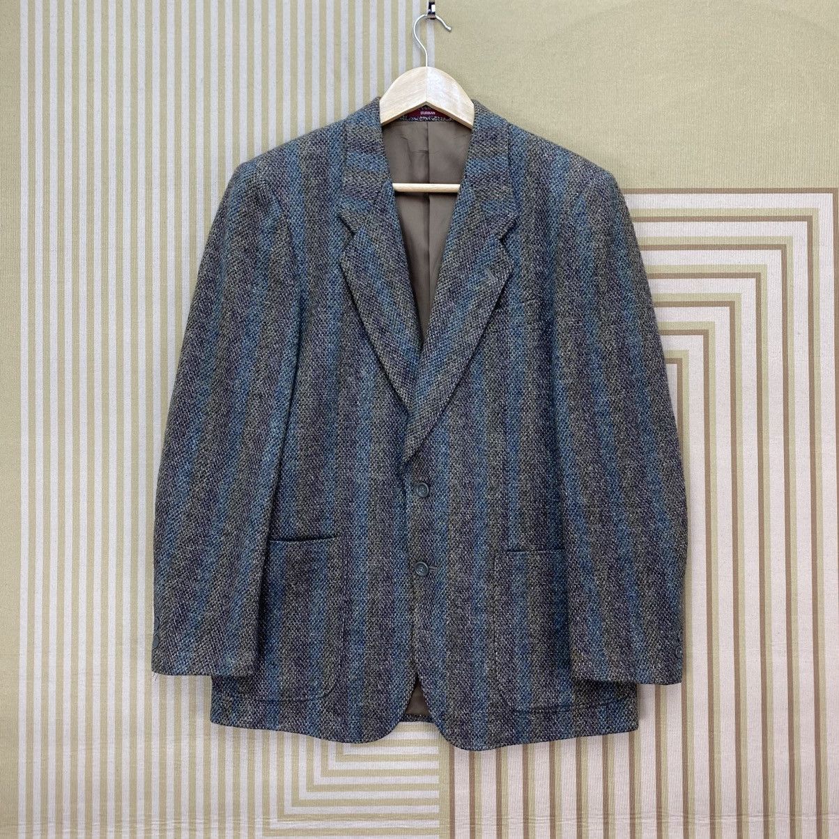 Japanese Brand 🫶Vintage Durban Wool Stripe Jacket Size US M / EU 48-50 / 2 - 1 Thumbnail