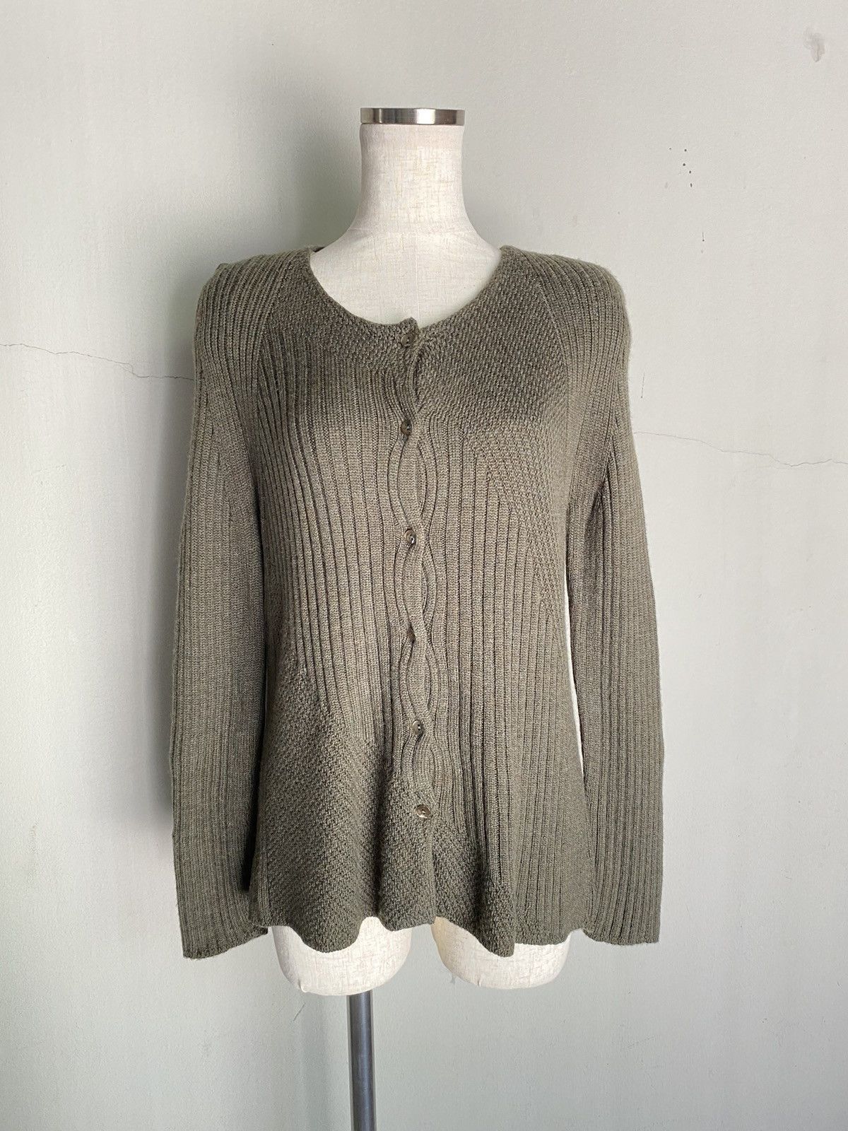 Valentino VALENTINO Olive Knit Cardigan Size ONE SIZE - 13 Thumbnail