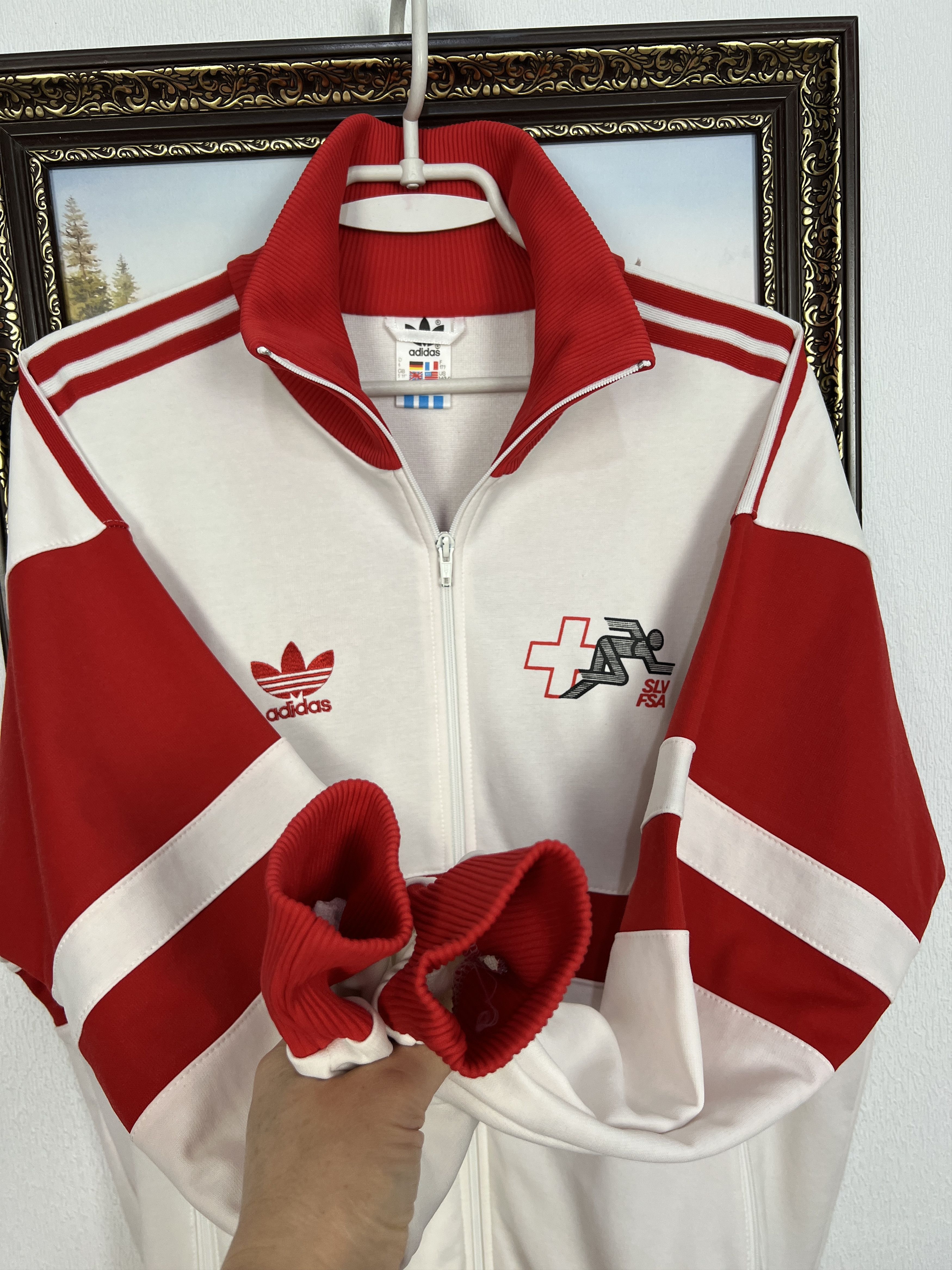 Adidas Vintage 90's Switzerland Olympics Suit Jacket Pants Set Rare Size US M / EU 48-50 / 2 - 5 Thumbnail