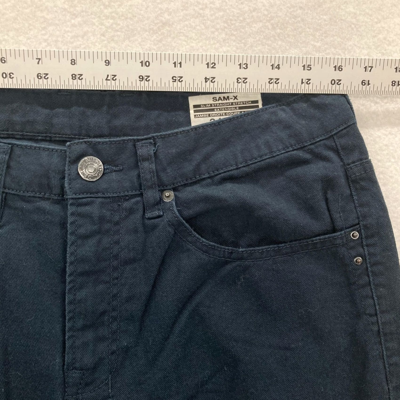 Buffalo David Bitton Buffalo David Bitton Jeans Mens Slim Straight Stretch 32x30 Dark Navy SAM-X Jeans Size US 32 / EU 48 - 6 Thumbnail
