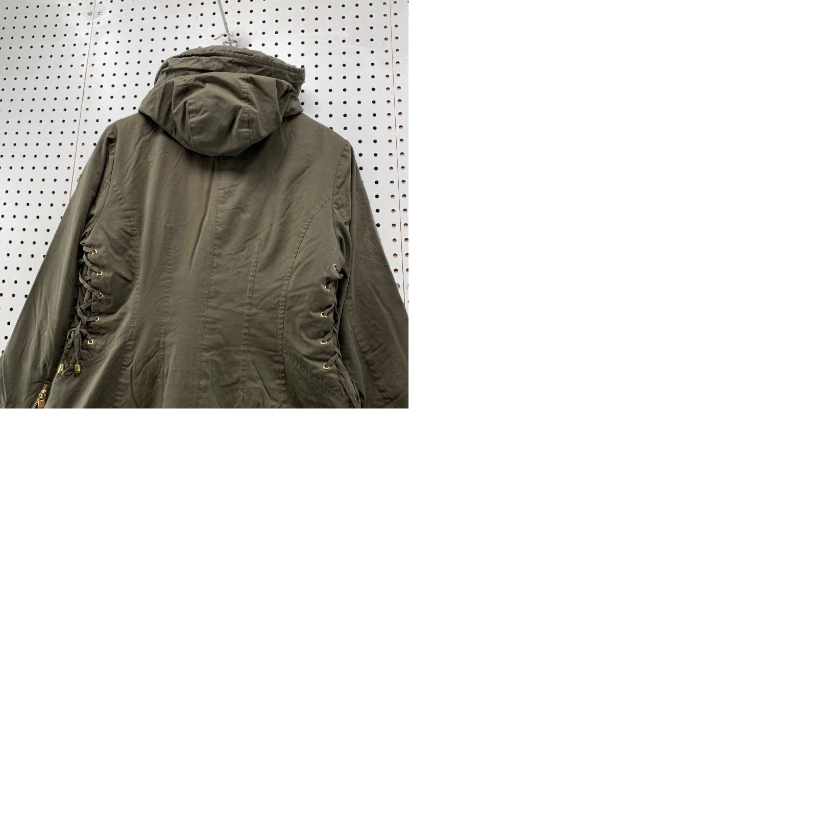 Guess GUESS Parka Jacket Coat Women M Olive Green Hooded Zip Snap Insulated Winter Jacket - 90s? Size M / US 6-8 / IT 42-44 - 10 Thumbnail