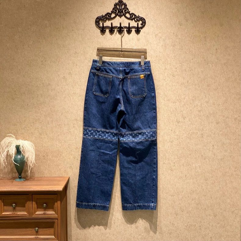 Louis Vuitton Louis Vuitton 26ss latest blue paneled presbyopic wide-leg Size US 40 / EU 56 - 2 Thumbnail