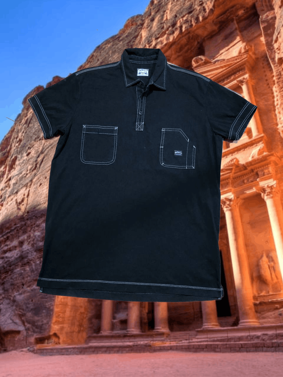 Diesel Streetwear Polo Diesel black T-Shirt logo Y2K Vintage Size US XL / EU 56 / 4 - 1 Thumbnail