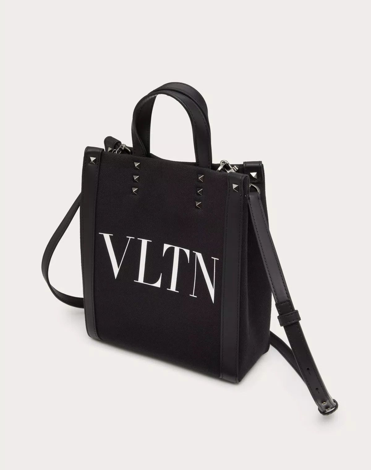 Valentino oc11z0725 Size: OS/ Ecolab Mini Canvas Shopper in Black Size ONE SIZE - 5 Thumbnail