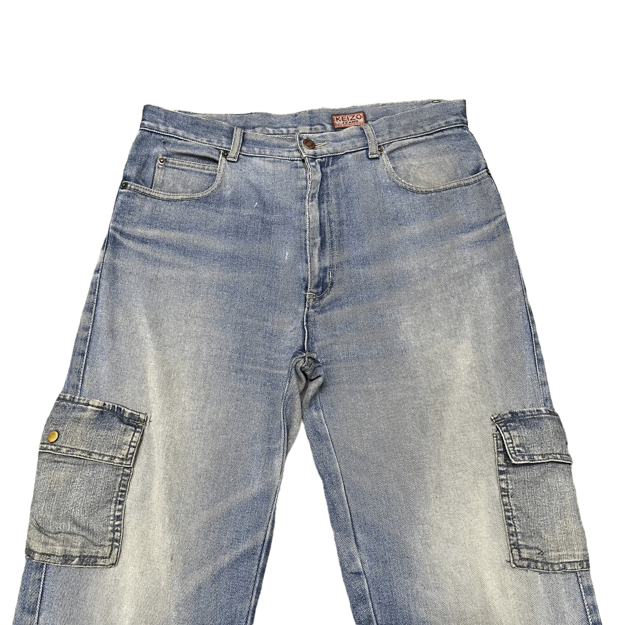 Japanese Brand Vintage Keizo Jeans Denim Cargo Jeans Size US 33 - 2 Thumbnail