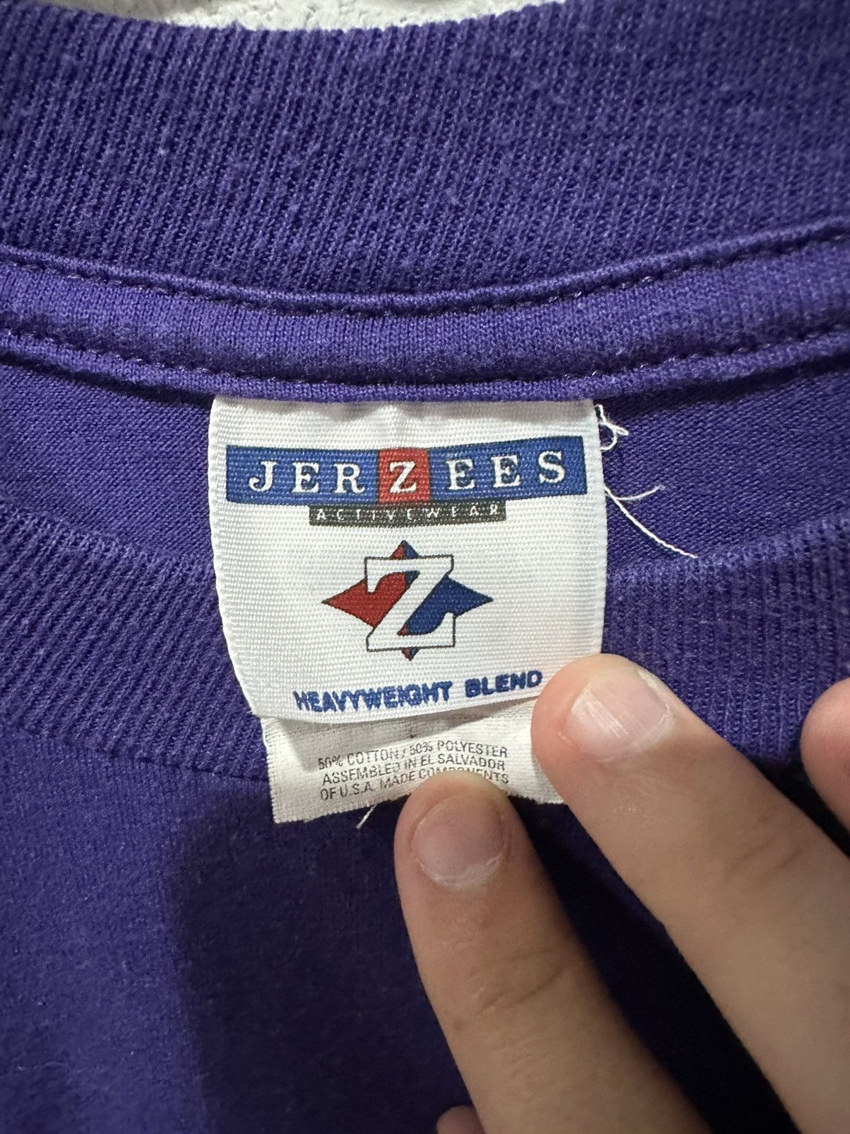 Jerzees Embroidered Nassau Bahamas Tee Size Large Purple Size US L / EU 52-54 / 3 - 3 Thumbnail