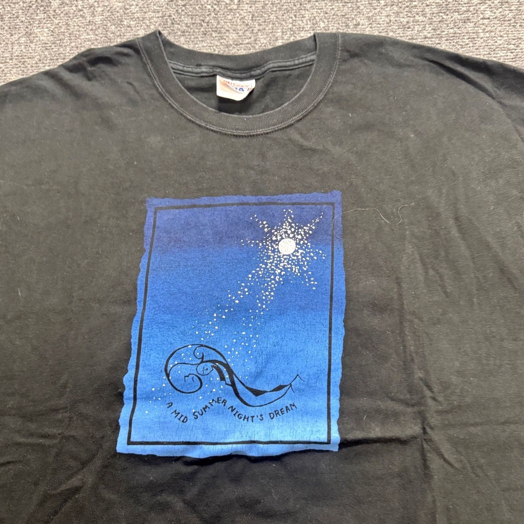 Hanes VINTAGE A MidSummers Night T-Shirt Hanes Black 2XLT Men Big & Tall Shakespeare Book Mens Shirt 2XL Size US XXL / EU 58 / 5 - 6 Thumbnail