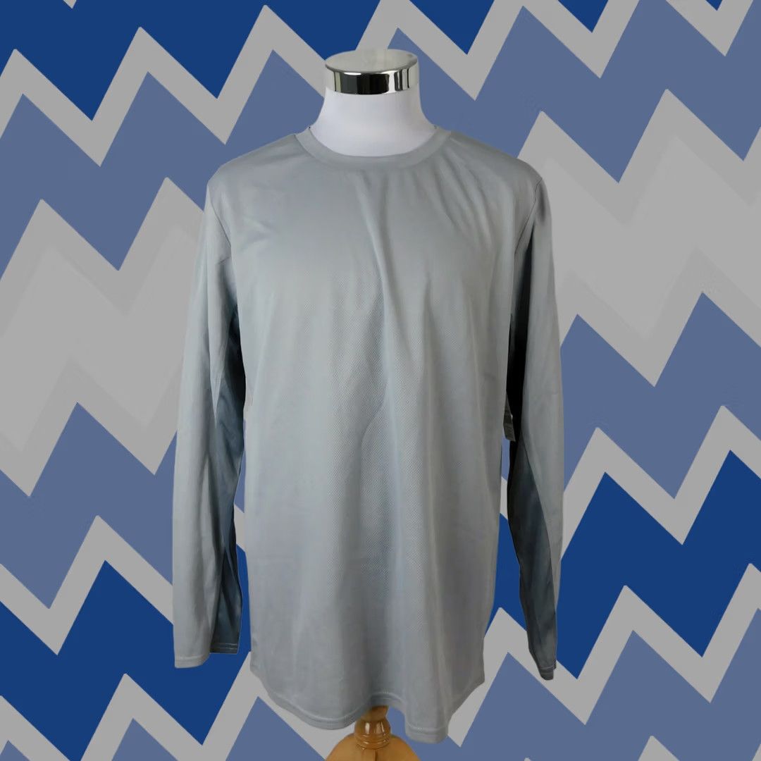 Vintage Zone Pro Men's Long Sleeve T-Shirt Gray Large Crew Neck Moisture Wicking Sport Shirt Size US L / EU 52-54 / 3 - 1 Thumbnail
