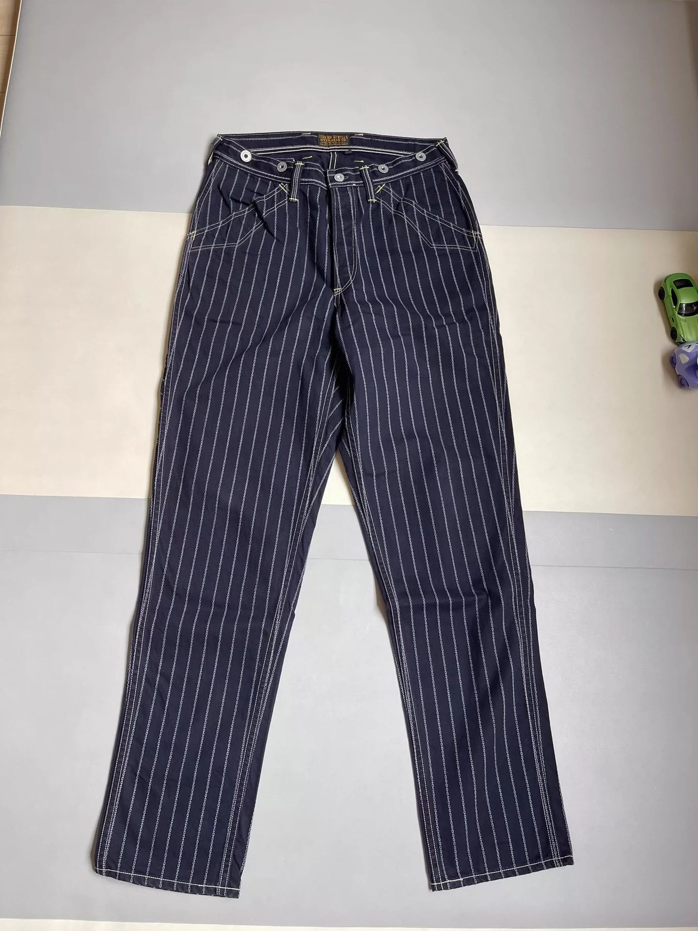 Freewheelers Freewheelers Discharge striped overalls Size US 32 / EU 48 - 1 Thumbnail