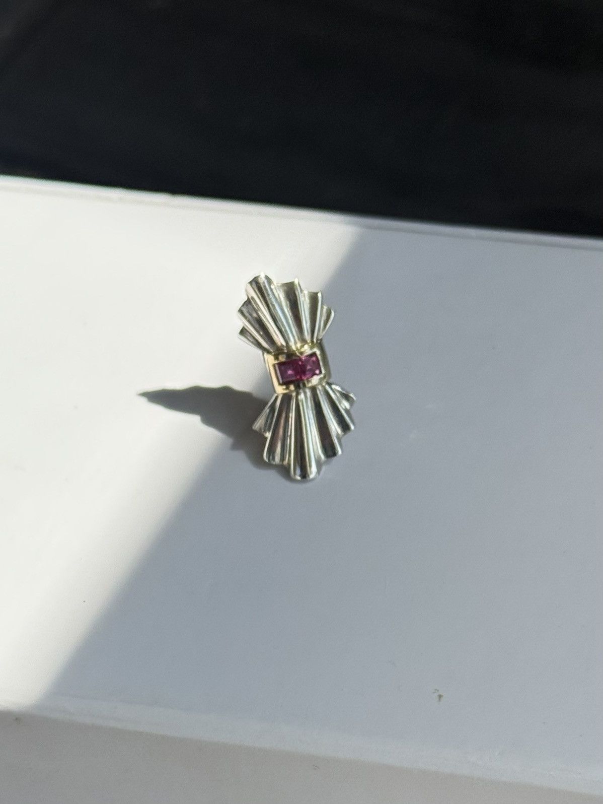 Tiffany & Co. Tiffany & Co. 14KYG 925 & Ruby Bow Clip On Single Earring Size ONE SIZE - 9 Thumbnail