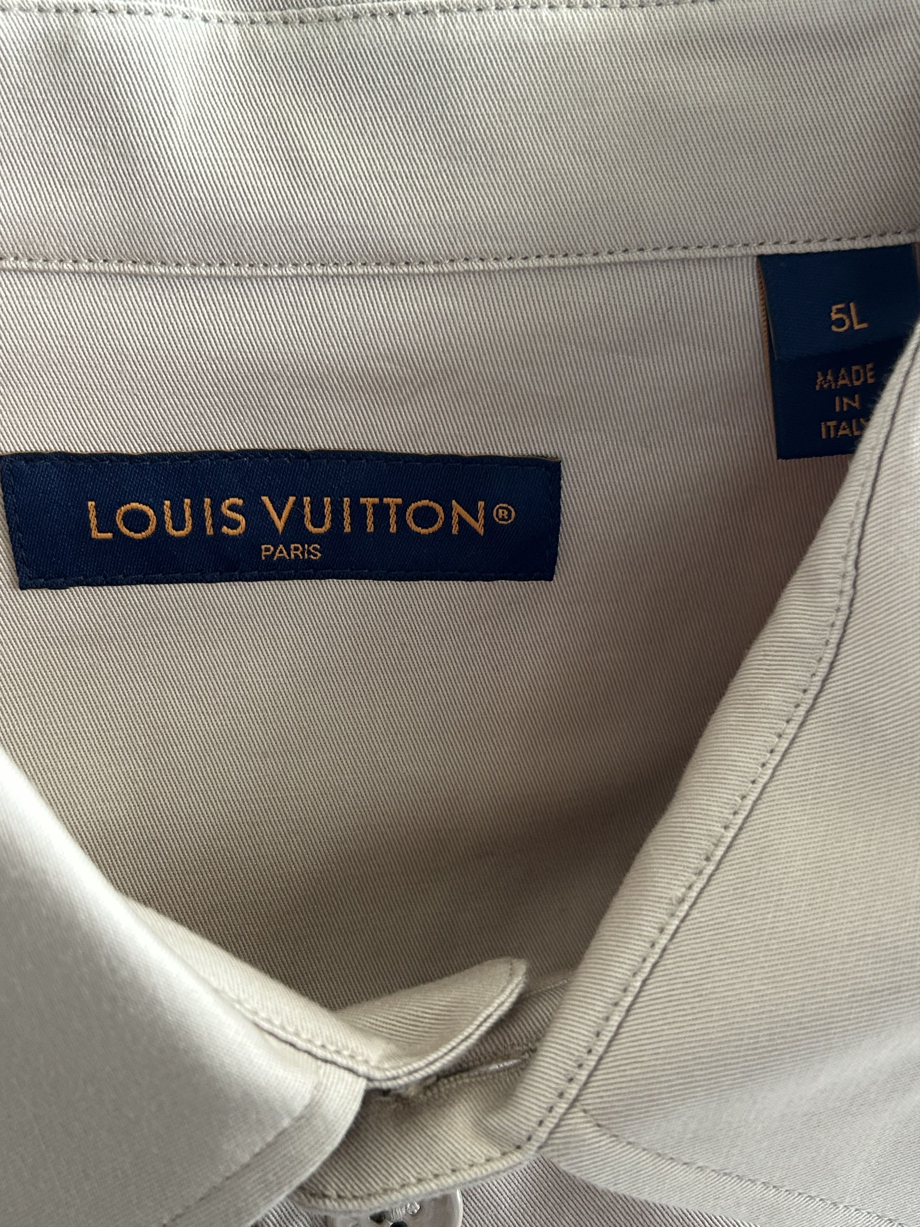 Louis Vuitton Louis Vuitton Beige Monogram Overshirt Size US XXL / EU 58 / 5 - 3 Thumbnail