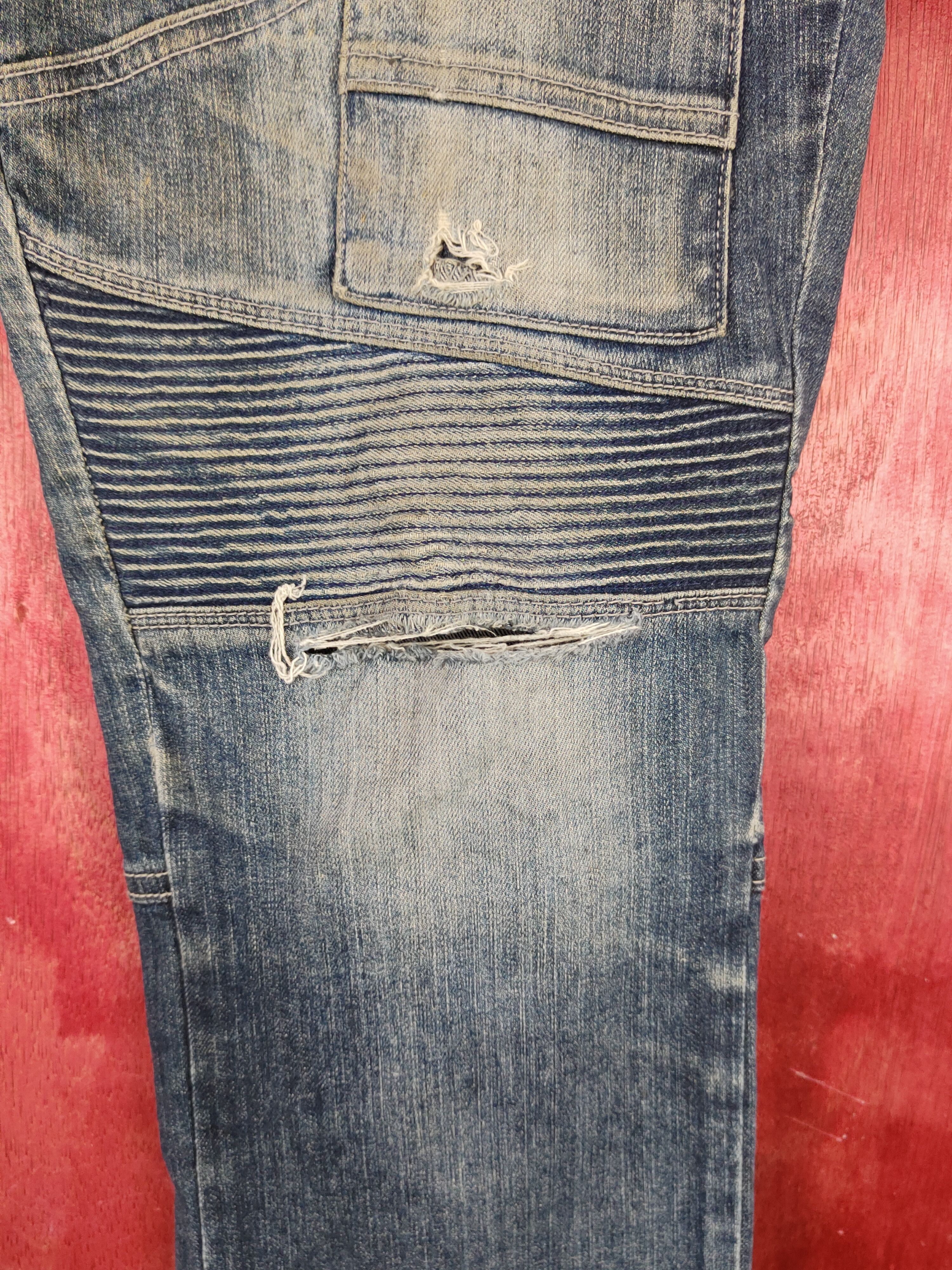 Japanese Brand × Vintage Tora Dark Blue Faded Distressed Ripped Jeans #S1850 Size US 32 / EU 48 - 6 Thumbnail