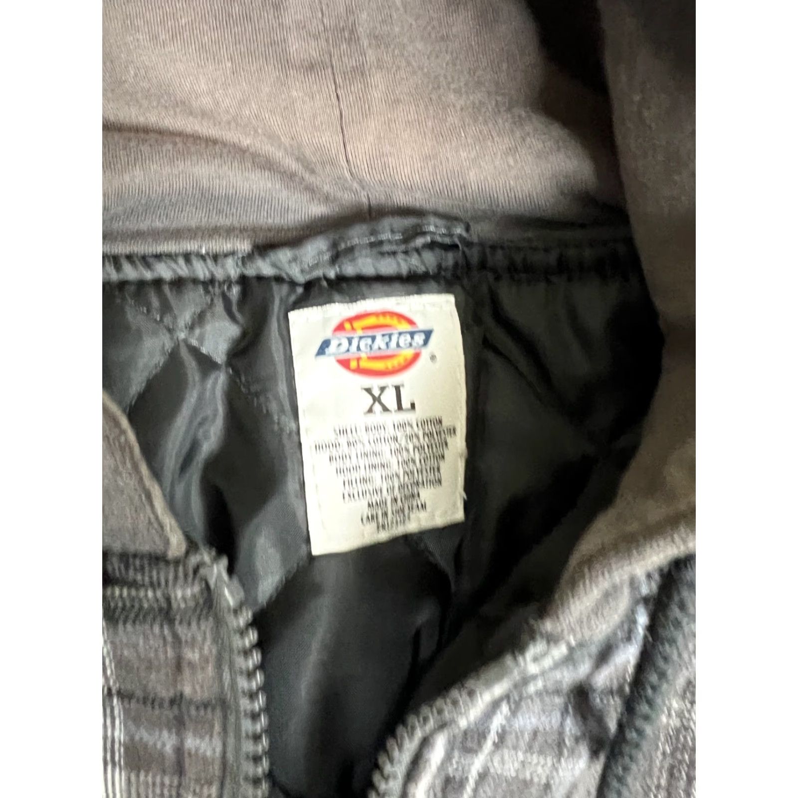 Dickies VINTAGE Dickies Jacket Mens XL Gray Plaid Fleece Quilted Full Zip Hooded Size US XL / EU 56 / 4 - 4 Thumbnail