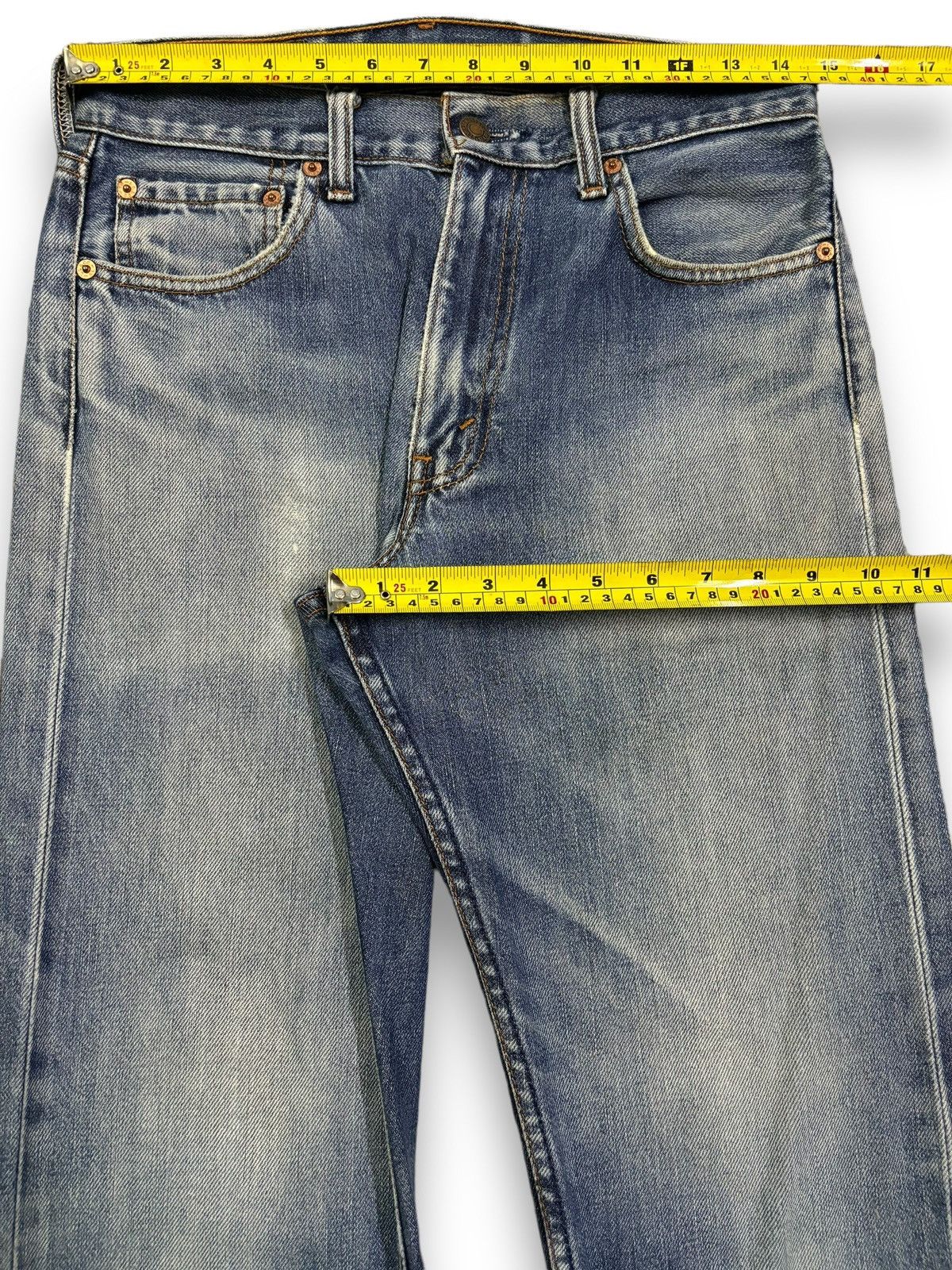 Levi's Vintage 90s Levis 505 Blue Wash Regular Fit Distressed Jeans Size US 29 - 17 Thumbnail