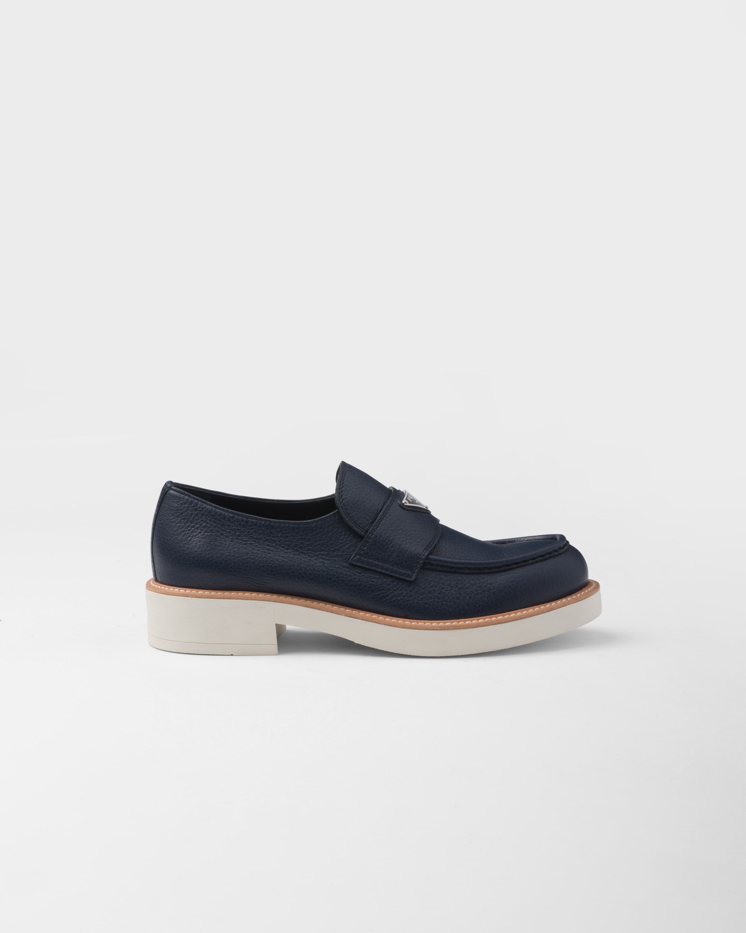 Prada o1la1rc1a0925 Leather Loafers in Blue Size US 8 / EU 41 - 2 Thumbnail