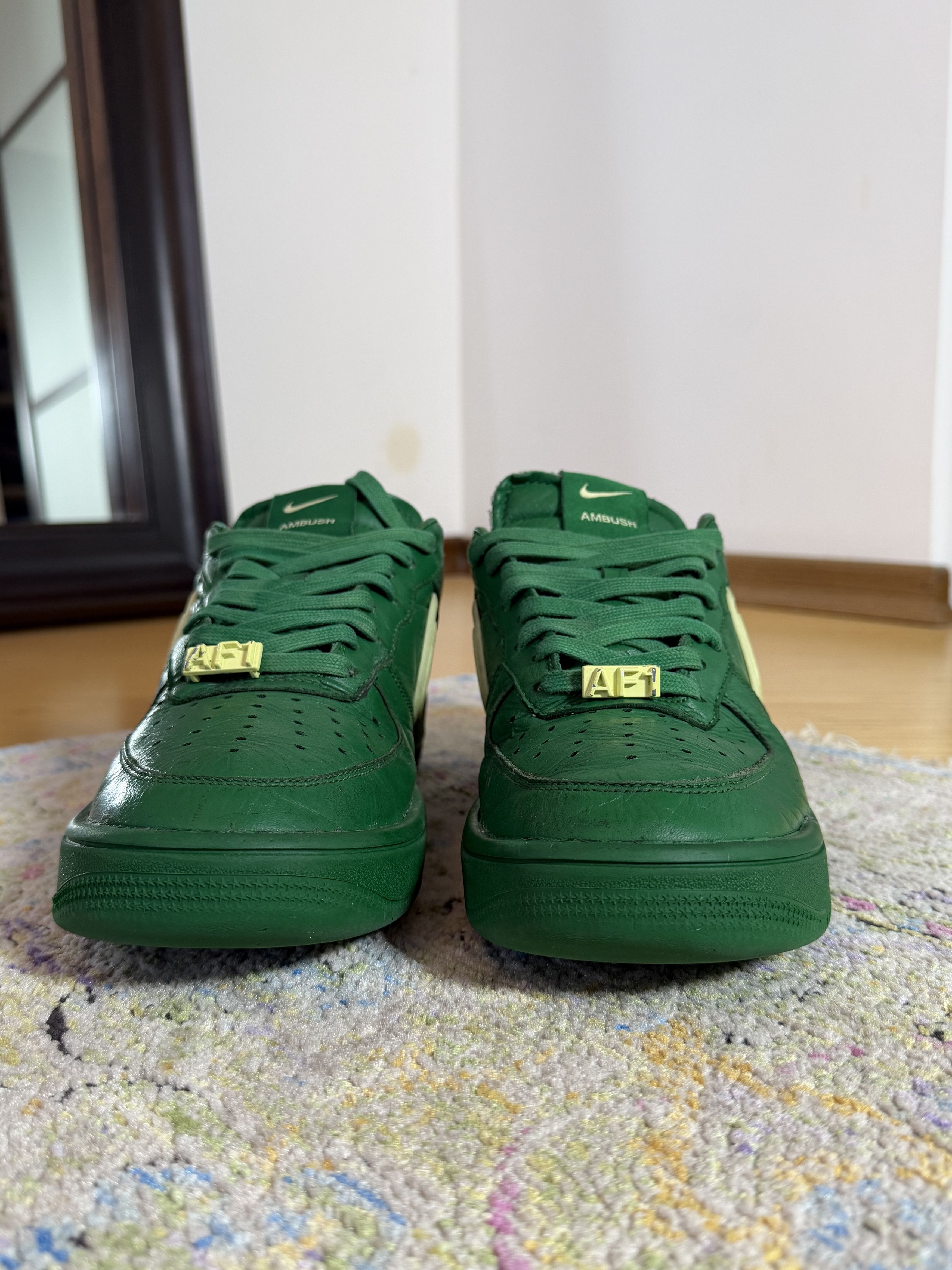 Ambush Design × Nike Air Force 1 x AMBUSH® Pine Green and Citron Low Top Sneakers Size US 9.5 / EU 42-43 - 6 Thumbnail