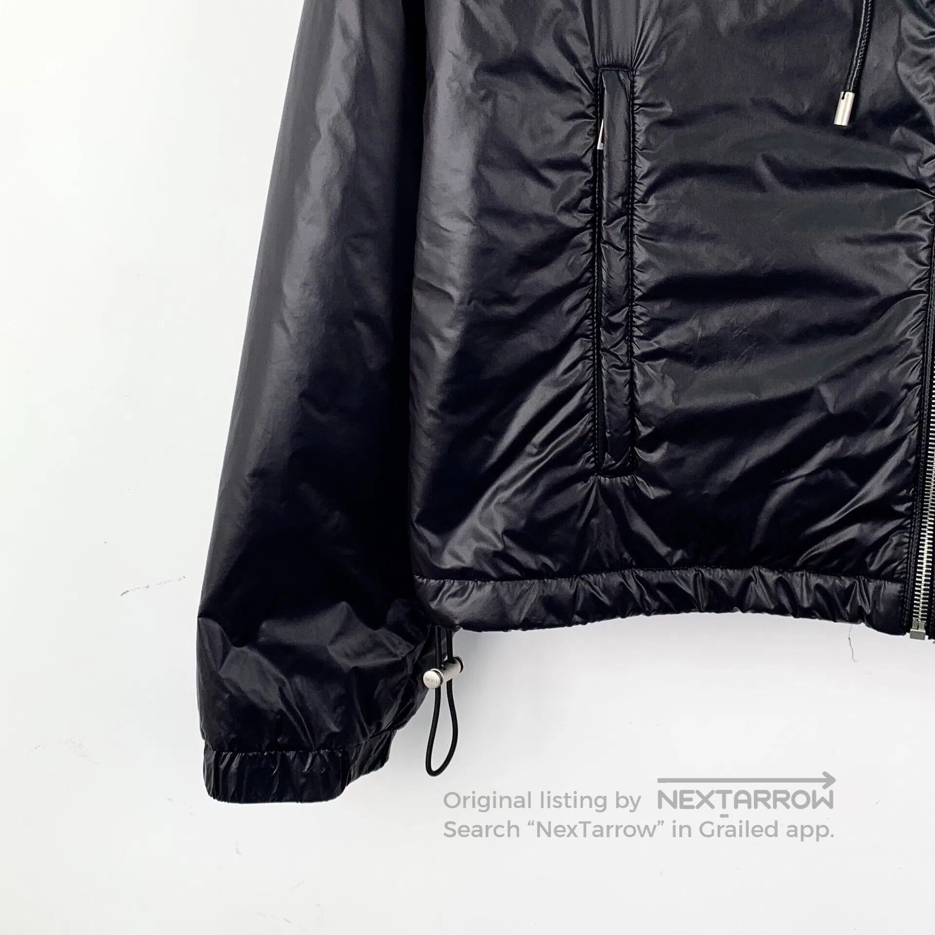 Loewe Loewe Black logo leather brand embossed hooded drawstring Size US S / EU 44-46 / 1 - 4 Thumbnail