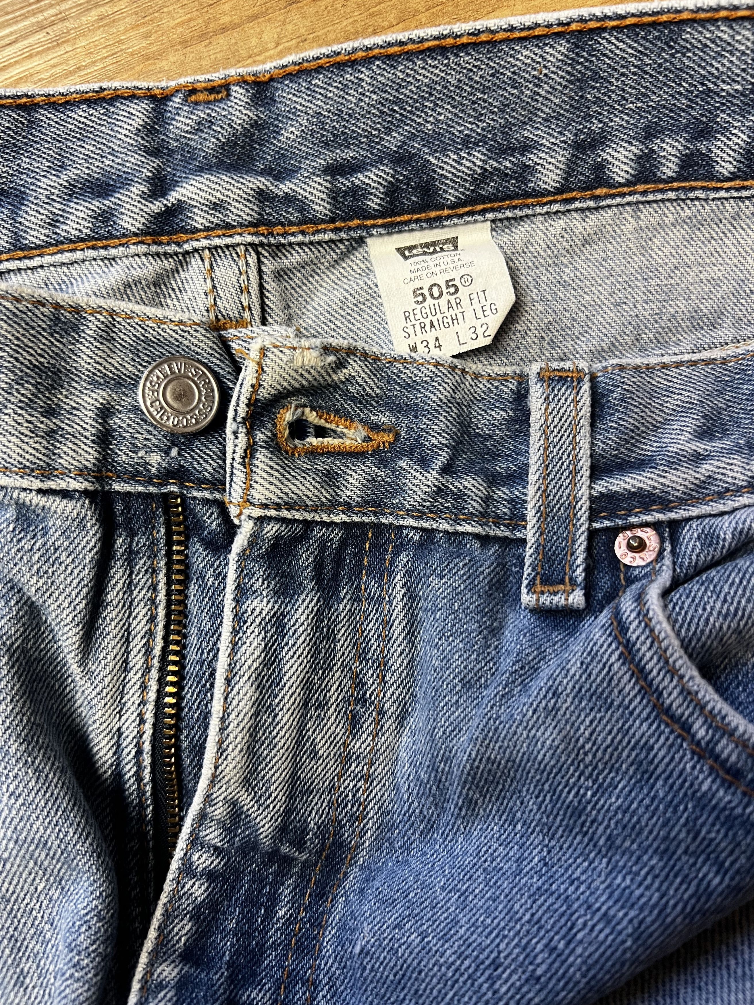 Levi's Vintage Clothing Vintage 505 Levi's Regular Fit Straight Leg Zipper Fly Denim Size US 34 / EU 50 - 8 Thumbnail