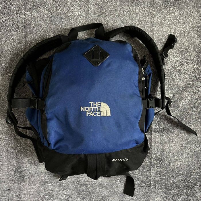 The North Face Vintage The North Face Wasatch 17" Blue Black 36L Backpack Grailed